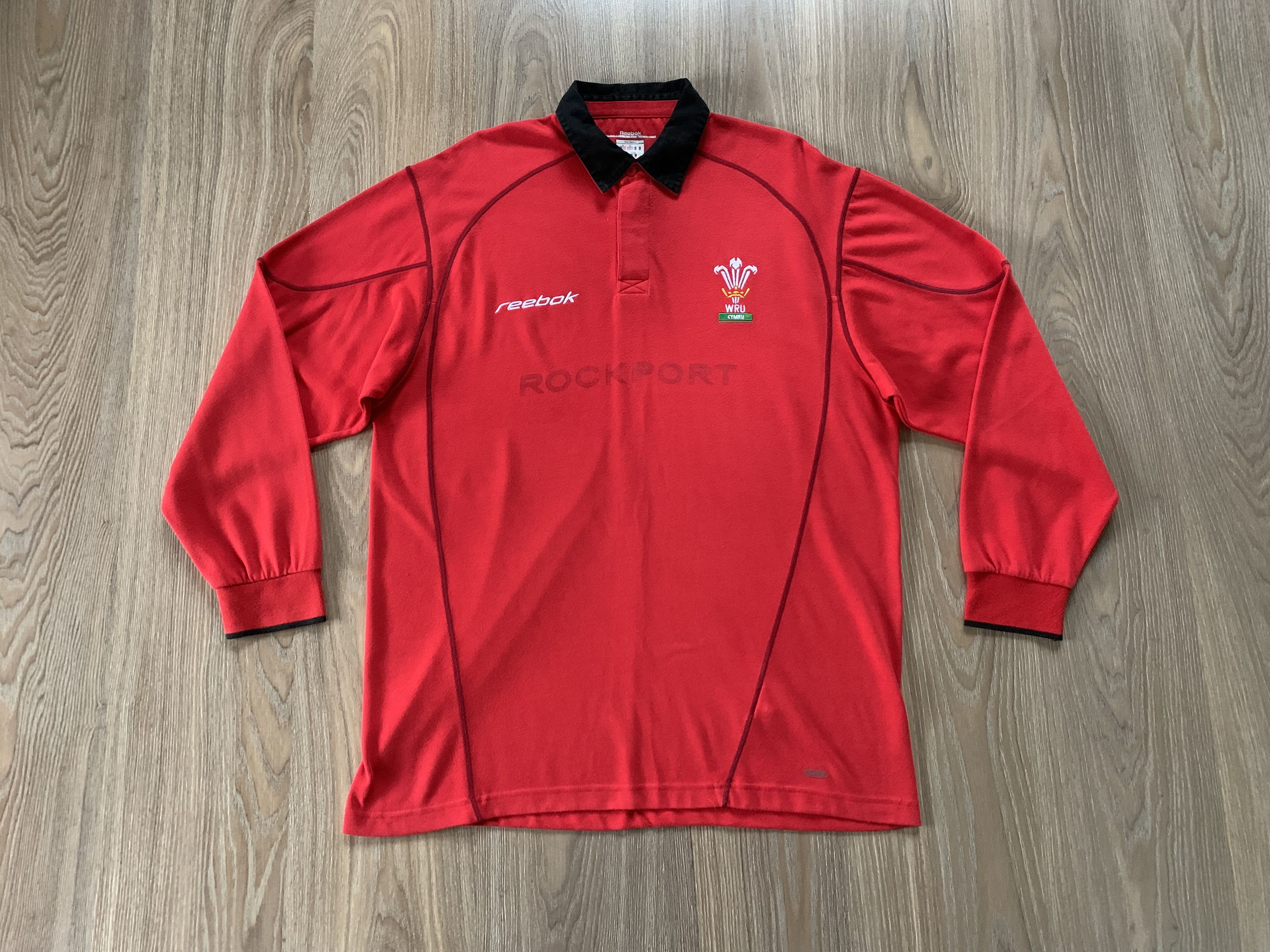 Other Reebok Rockport Wales Rugby WRU Cymru Jersey Long Sleeve Size US M / EU 48-50 / 2 - 2 Thumbnail