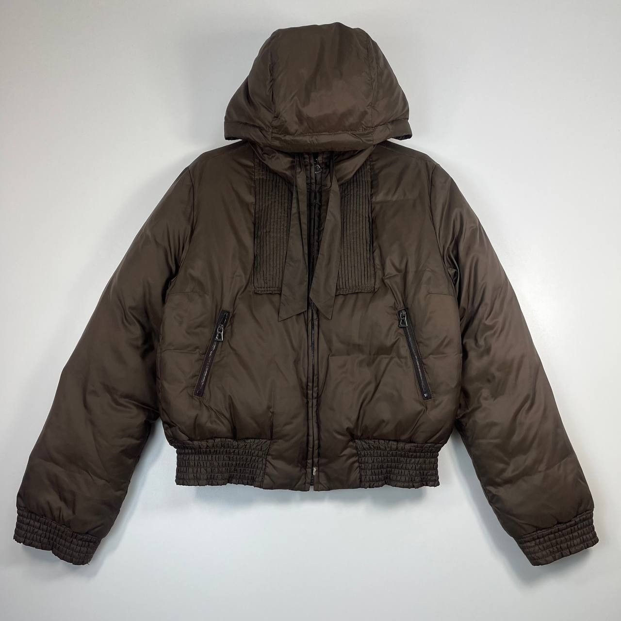 Hugo Boss Hugo Boss Orange Puffer Jacket Brown Cropped Hooded Womens 8 Size M / US 6-8 / IT 42-44 - 1 Thumbnail