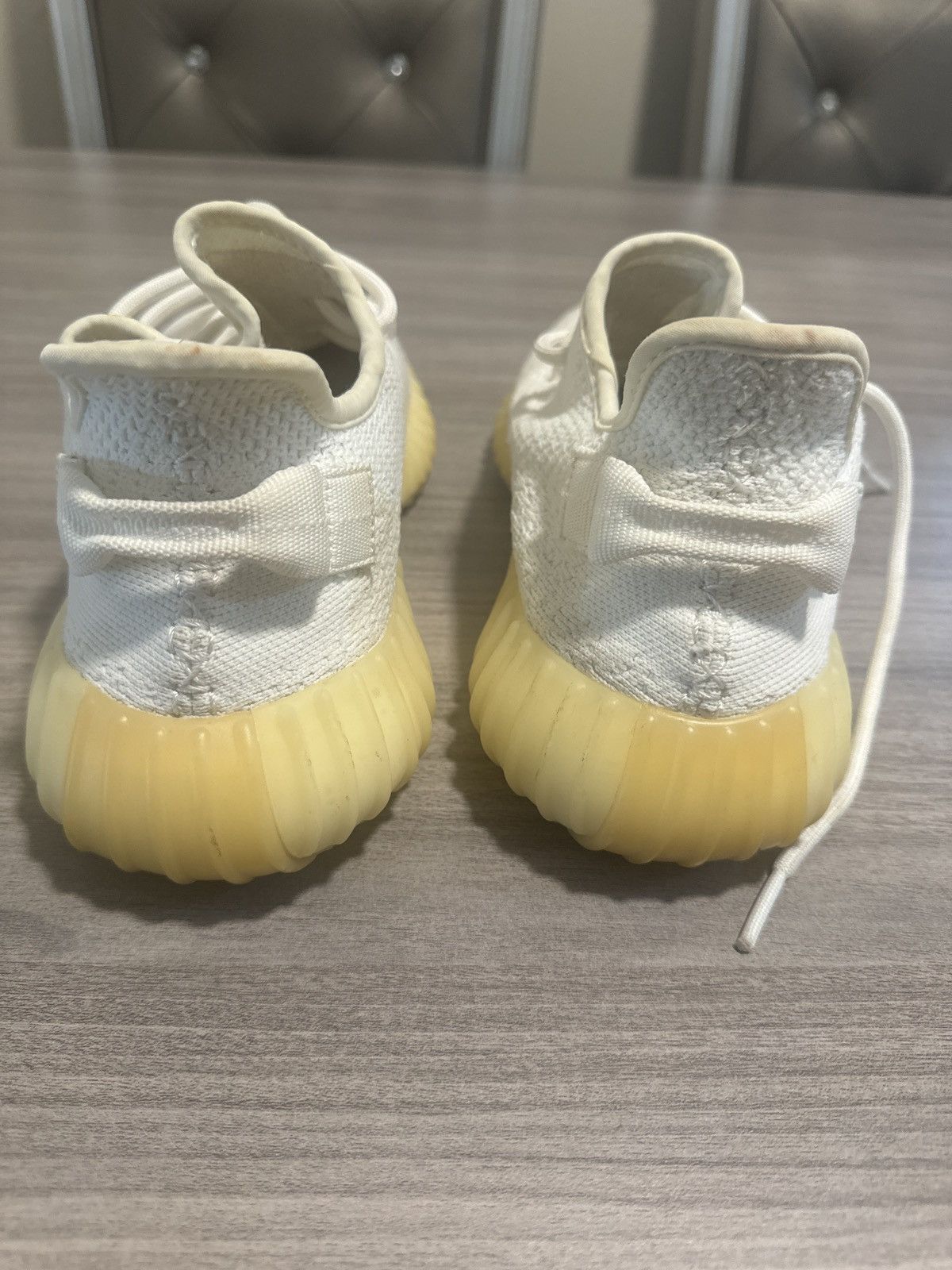 Adidas Yeezy Cream V2’s No Box Yellow Bottom Solid Upper Size US 9.5 / EU 42-43 - 6 Thumbnail