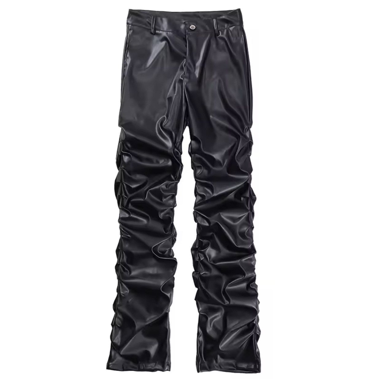 Japanese Brand × Leather Hip Hop Pleated Pu Leather Pants Size US 30 / EU 46 - 5 Thumbnail