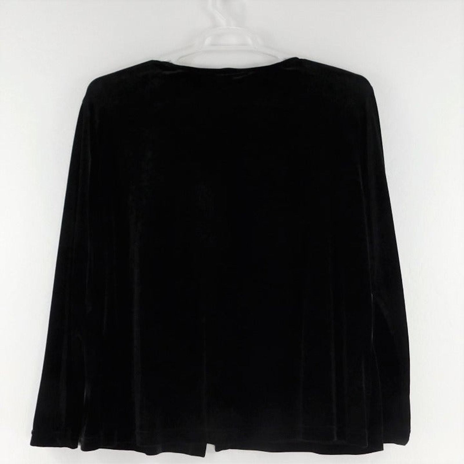 Other Clio Black Solid Long Sleeve Button Sweater Womens Large Size L / US 10 / IT 46 - 2 Thumbnail