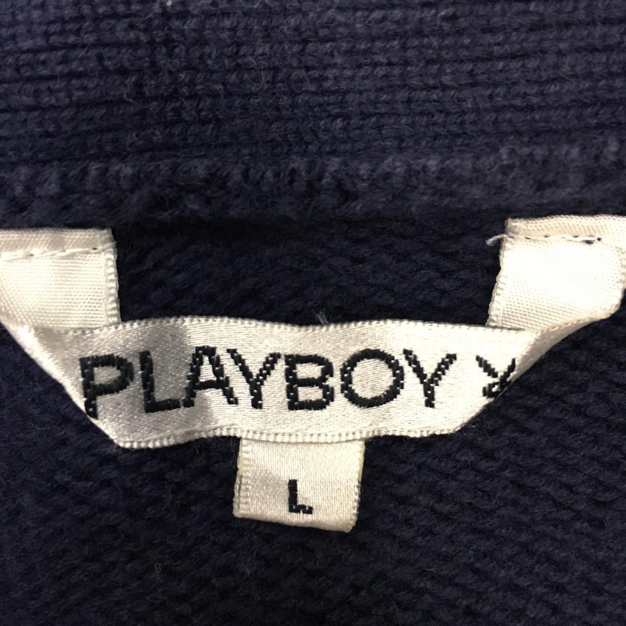 Playboy Vtg PLAYBOY Button Sweater Small Logo Streetwear Clothing Size L / US 10 / IT 46 - 4 Thumbnail