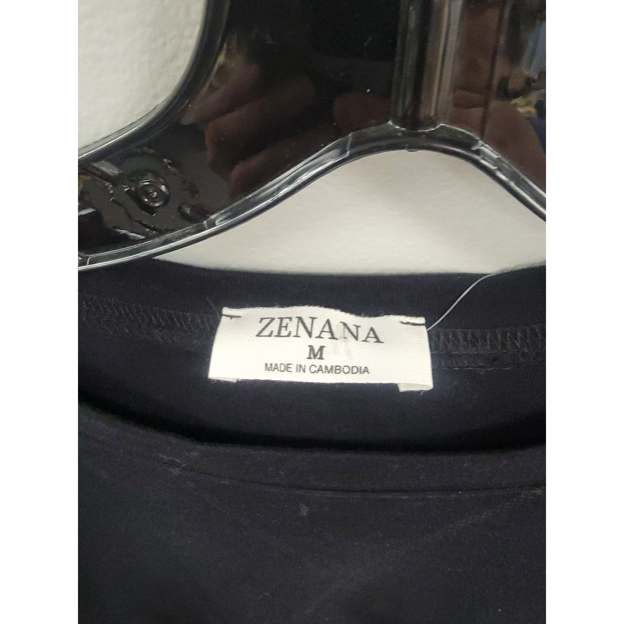Other Zenana Black Long Sleeve Cotton Pullover Sweatshirt M Size M / US 6-8 / IT 42-44 - 3 Thumbnail