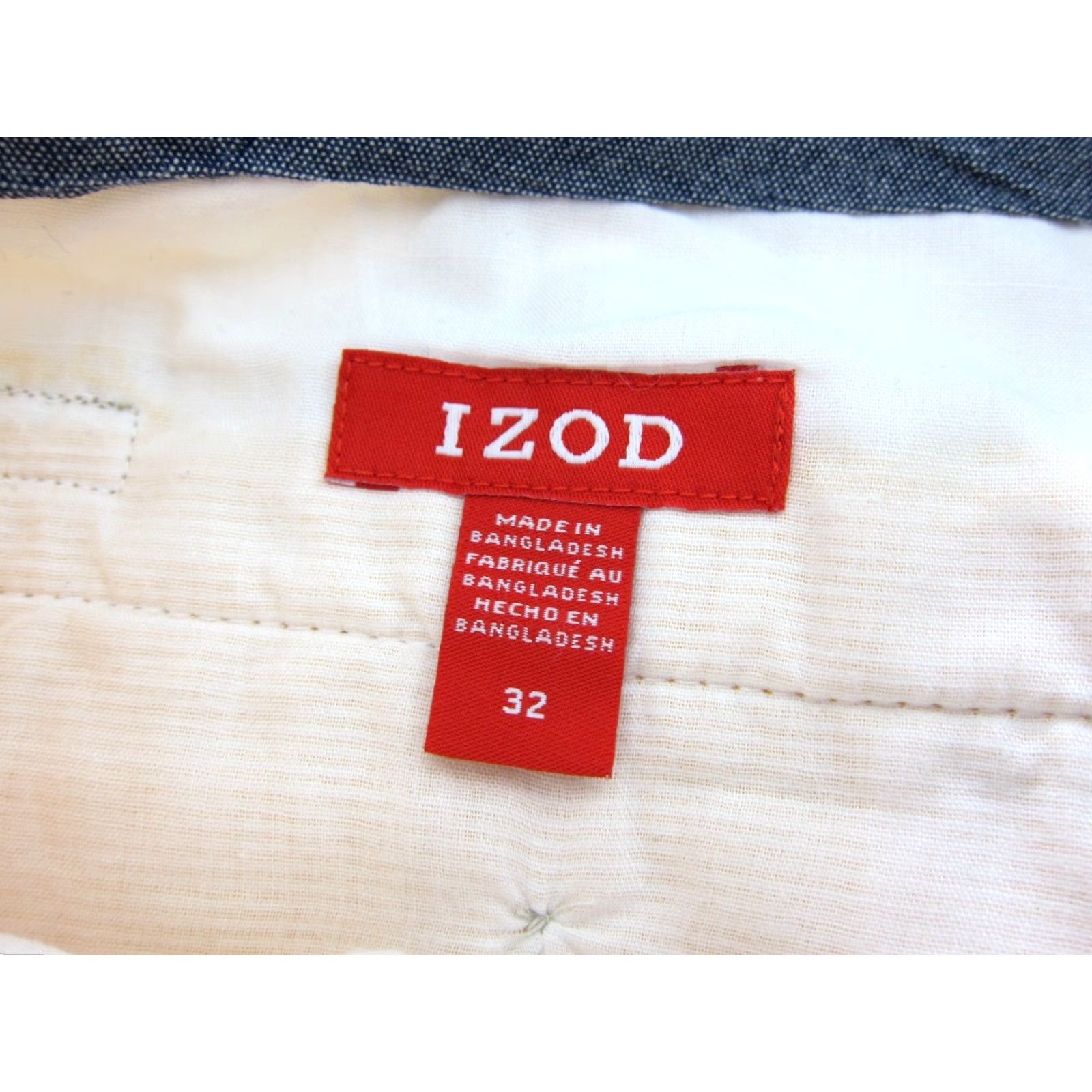 Izod 2 Pair NWT IZOD Corded Stripe Flat Front Chino Short Men 32 Mens Slim Color Multicolor 34" waist 11.5" rise 40" hip 10.5" inseam Size US 32 / EU 48 - 3 Thumbnail