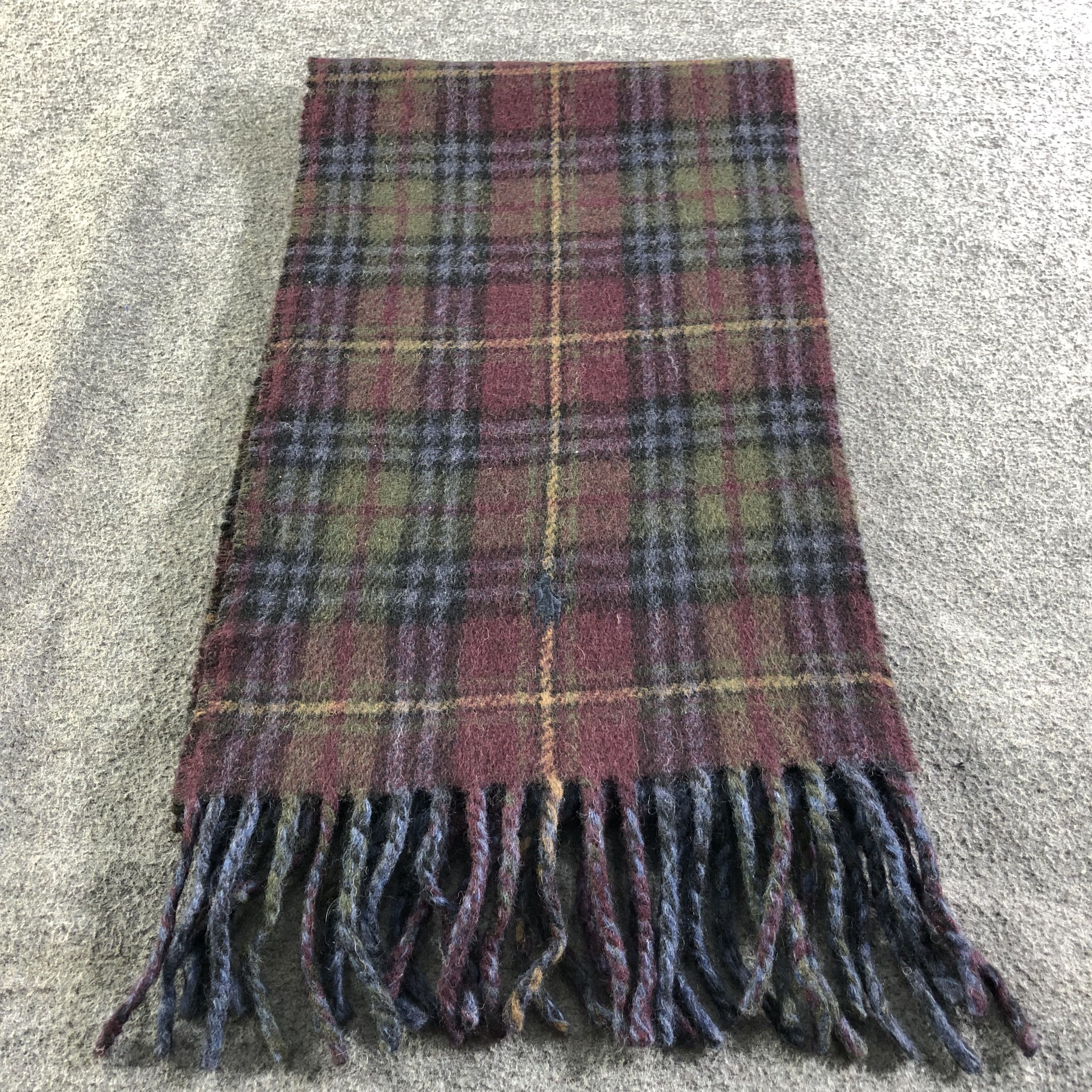 Polo Ralph Lauren Polo Ralph Lauren Tartan Wool Scarf Muffler V1893 Size ONE SIZE - 3 Thumbnail