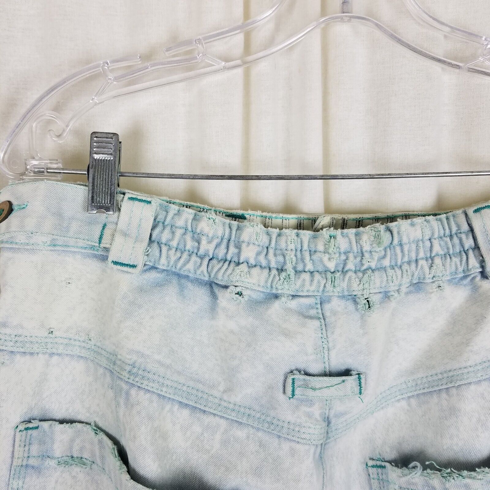UNIONBAY Vtg UnionBay Buckle Back High Waist Acid Bleached Jeans Pant Size 33" - 10 Thumbnail