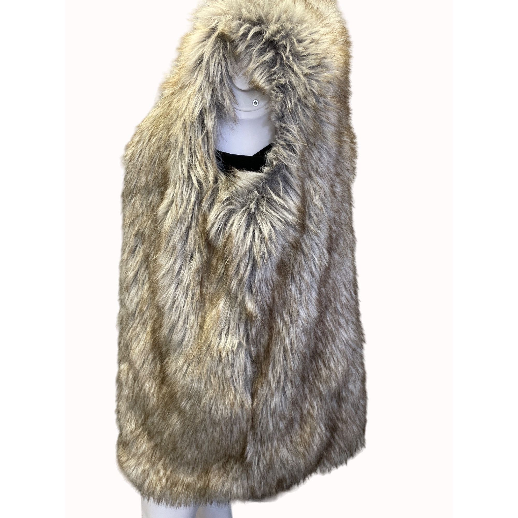 Rachel Zoe Rachel Zoe Women's Faux Fur Vest Brown/Gray Size M SKU 5746 Size M / US 6-8 / IT 42-44 - 3 Thumbnail