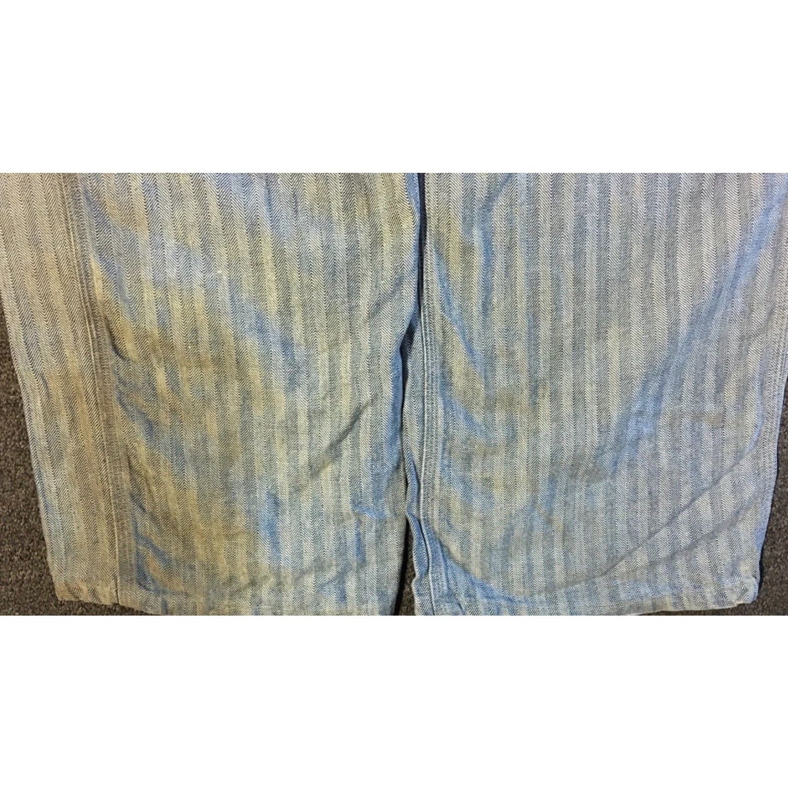Vintage Vtg 60s Montgomery Ward Faded Distress Herringbone Coveralls 41 USA Biker 50s Size US 41 - 4 Thumbnail