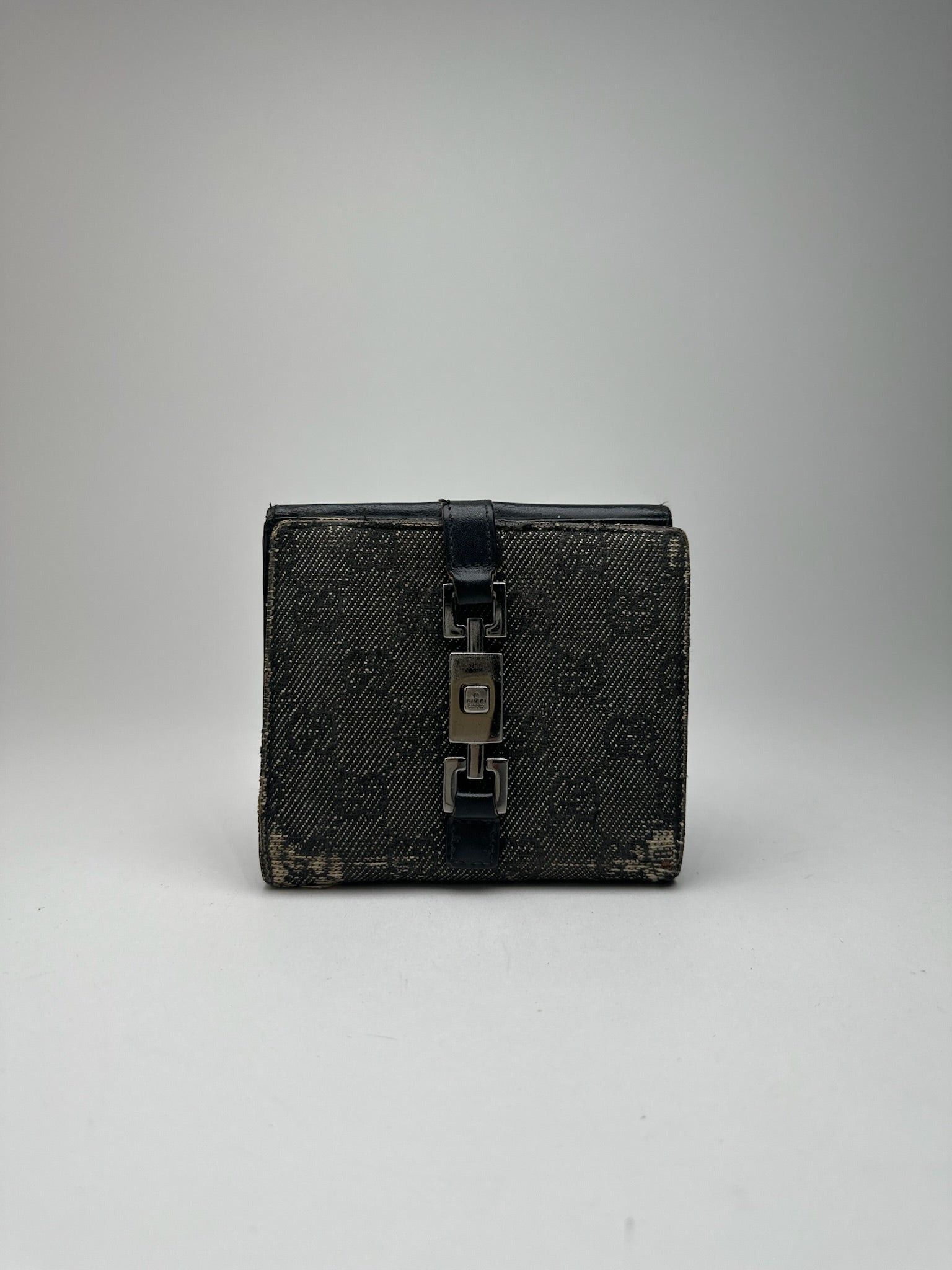 Gucci Vintage Monogram Wallet black grey Jackie Size ONE SIZE - 1 Thumbnail