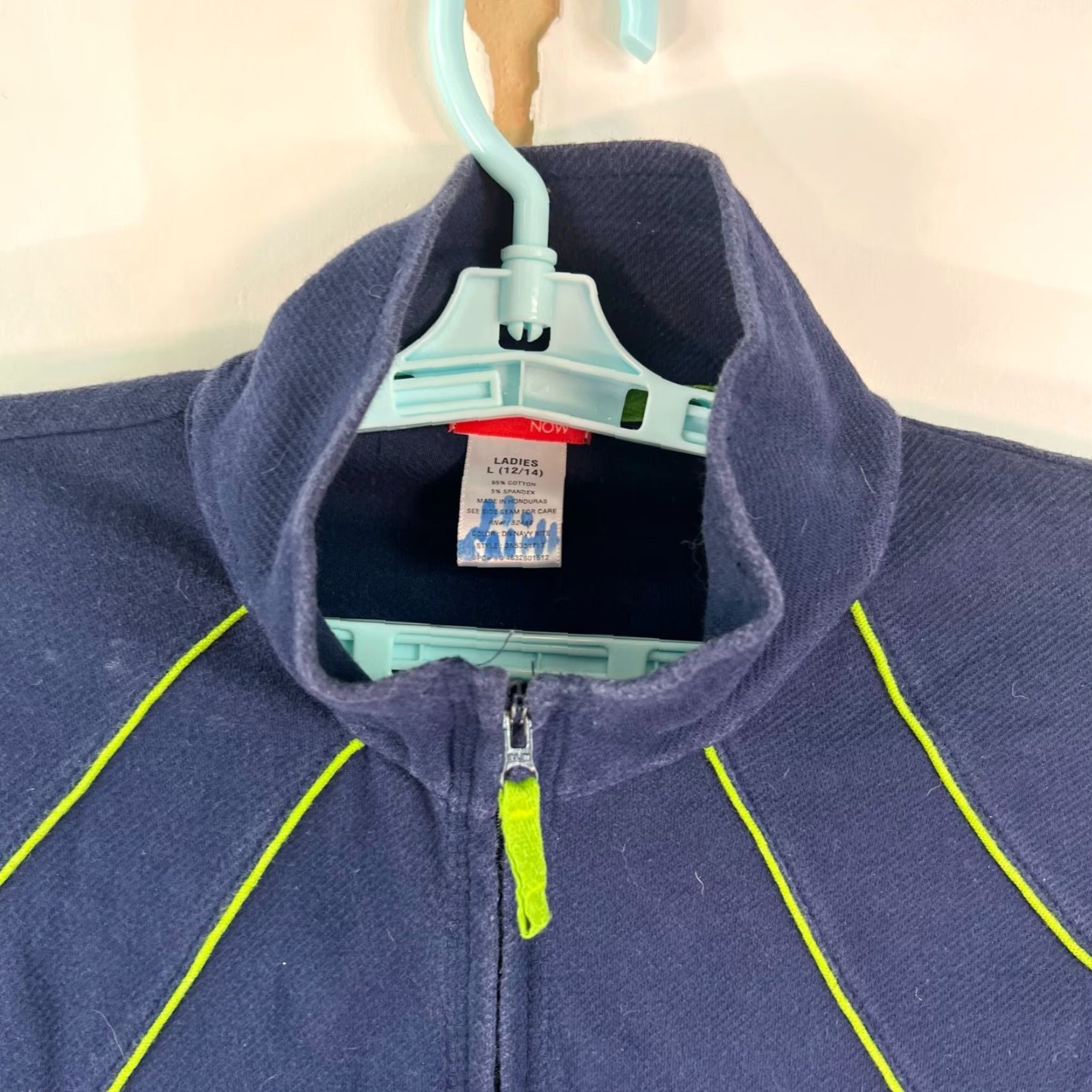 Vintage VINTAGE Danskin Now Zipper Fleece Jacket Womens 14 Blue Stripes Pockets Jacket Body Pocket Zipper Pockets Size XL / US 12-14 / IT 48-50 - 2 Thumbnail