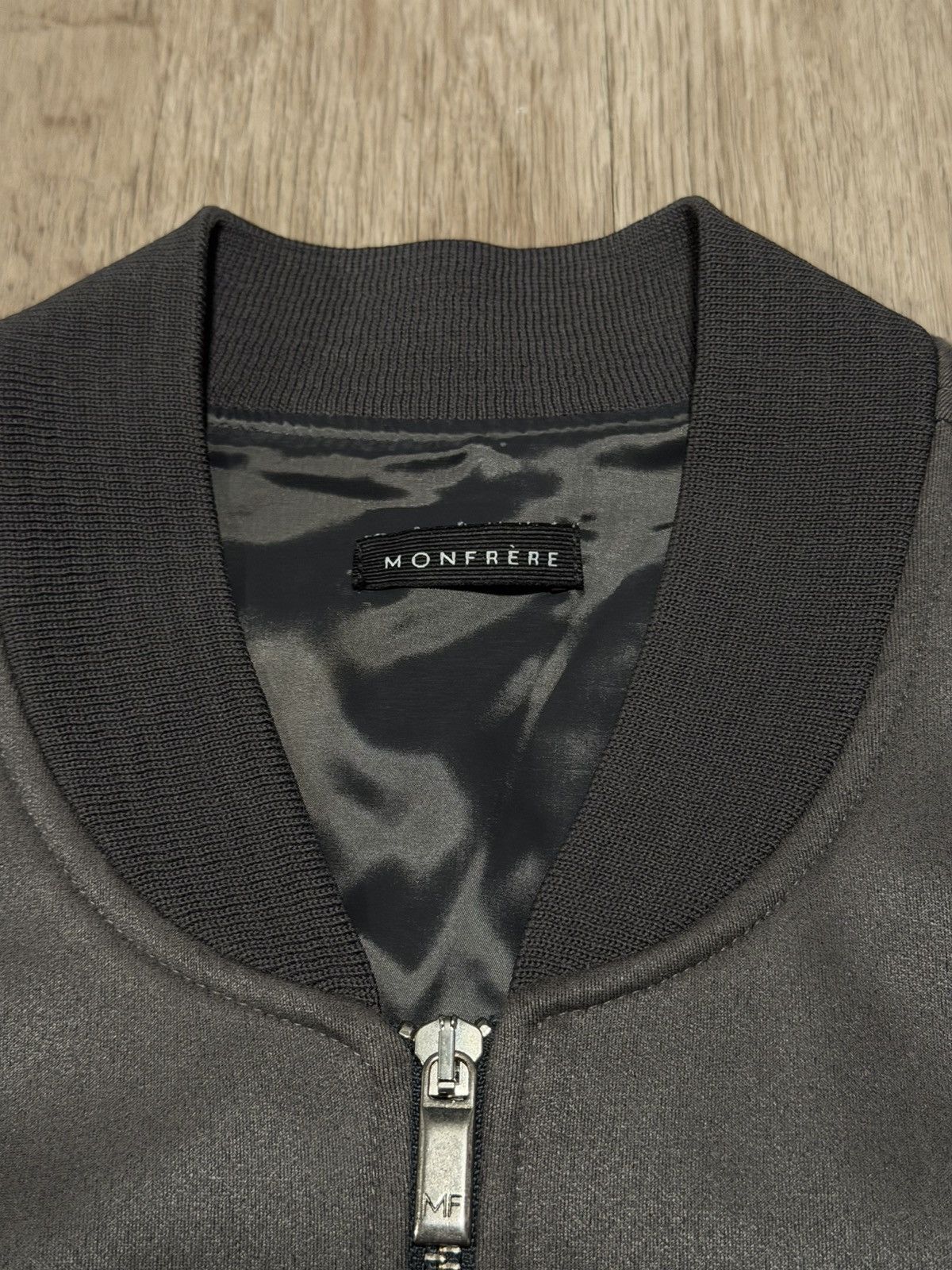 MONFRERE Grey Monfrere maverick faux-suede bomber jacket Size US S / EU 44-46 / 1 - 3 Thumbnail