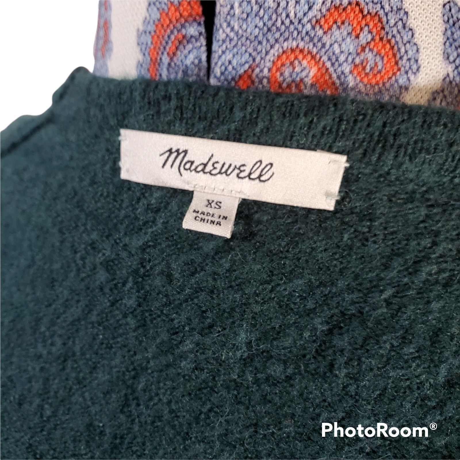 Madewell Madewell | Green, Wool Blend, Cardigan | Size XS Size XS / US 0-2 / IT 36-38 - 4 Thumbnail