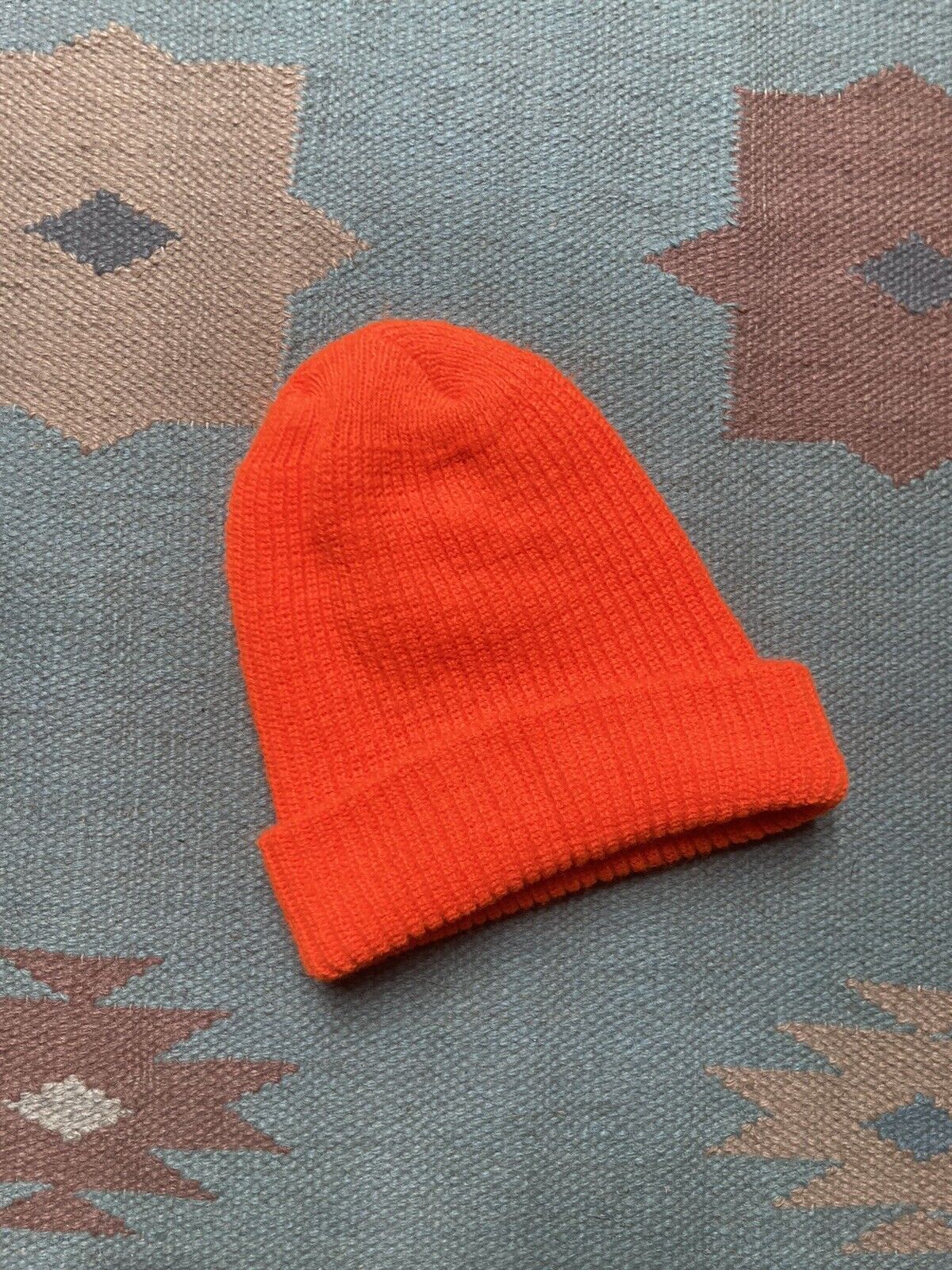 Scully × Vintage VTG knit beanie skull cap blaze orange hi vis neon hunting Size ONE SIZE - 1 Thumbnail