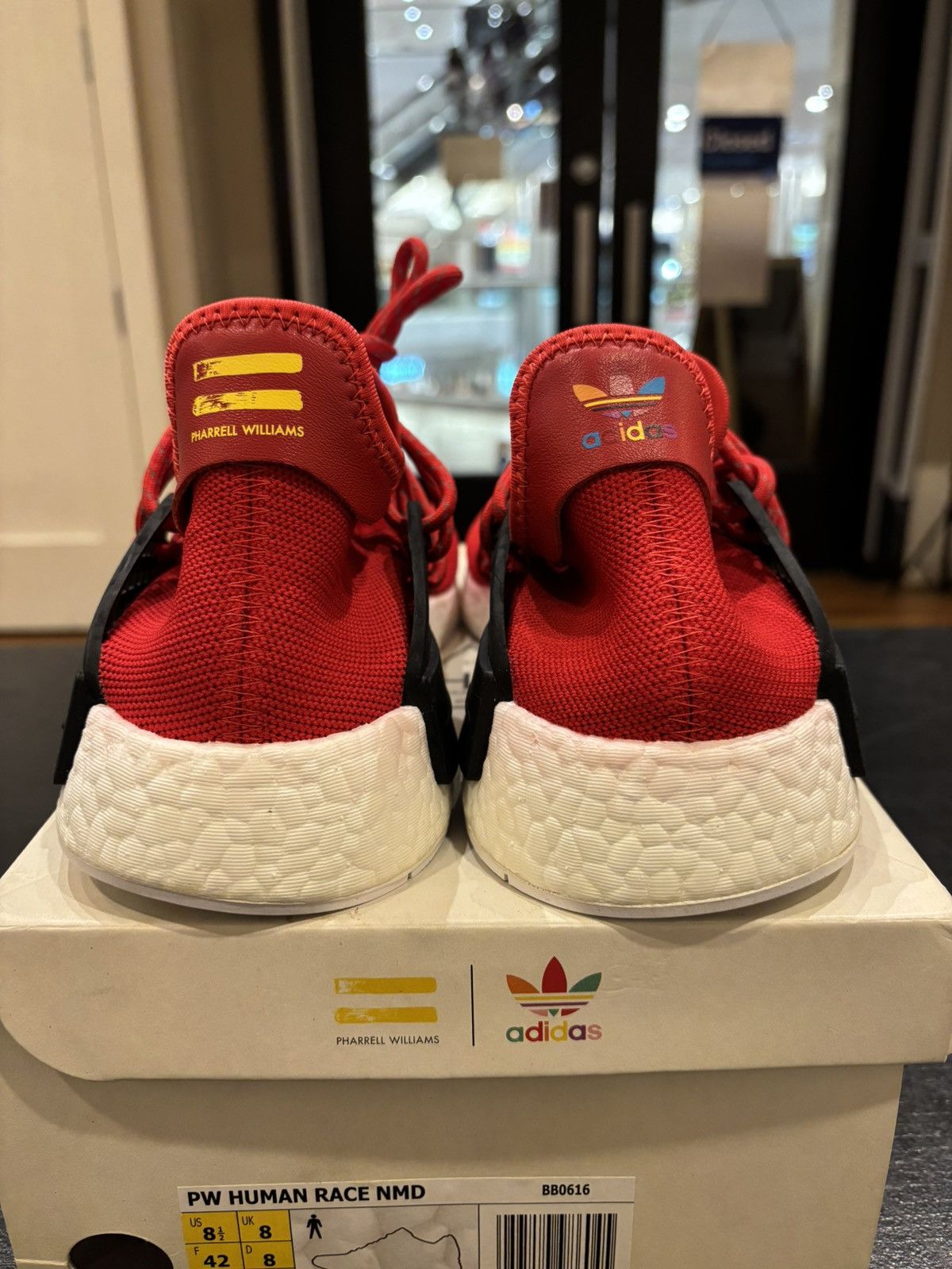 Adidas × Pharrell Adidas NMD Hu ‘Pharrell Human Race Scarlet’ Size US 8.5 / EU 41-42 - 3 Thumbnail