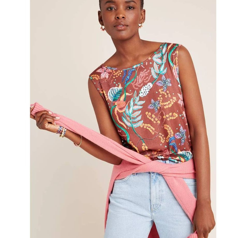 Anthropologie Anthropologie ALDOMARTINS Aimee Botanical Tank $88 SMALL Size S / US 4 / IT 40 - 1 Thumbnail