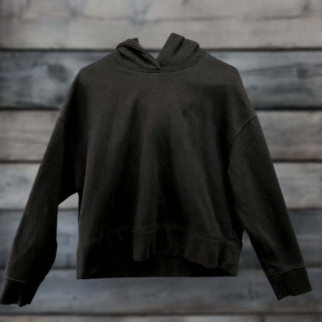 Zara Zara Hoodie Womens S Black Pullover Sweatshirt Solid Fleece Casual Activewear Relaxed Crew Neck Womens Size S / US 4 / IT 40 - 1 Thumbnail