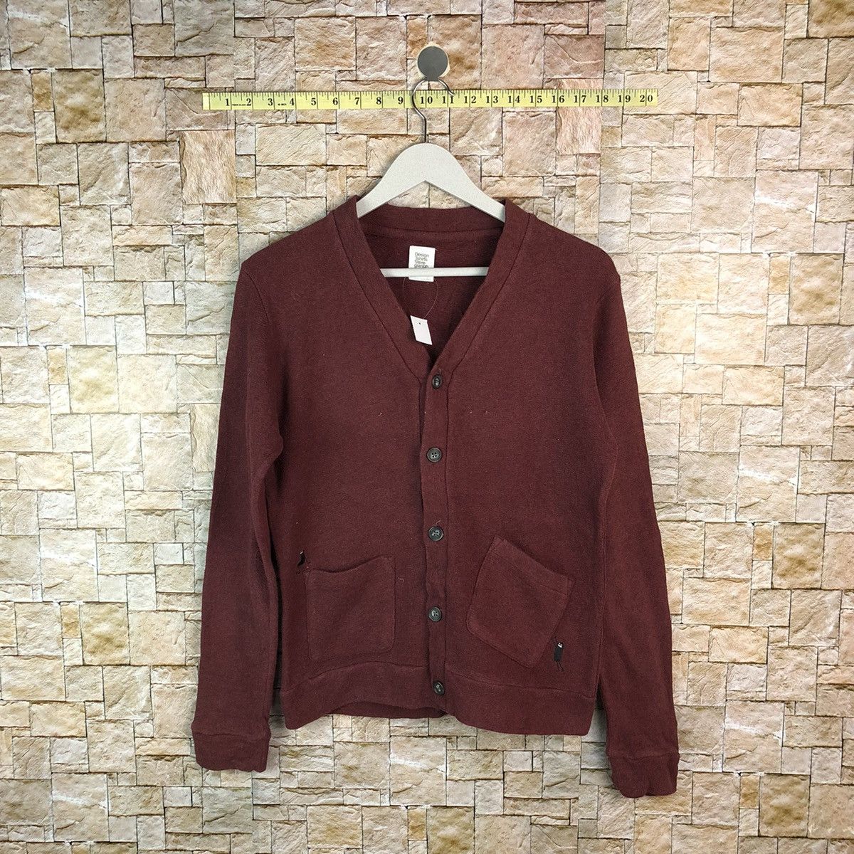 Japanese Brand Graniph Maroon Cardigan Knitwear #A1204 Size US S / EU 44-46 / 1 - 1 Thumbnail