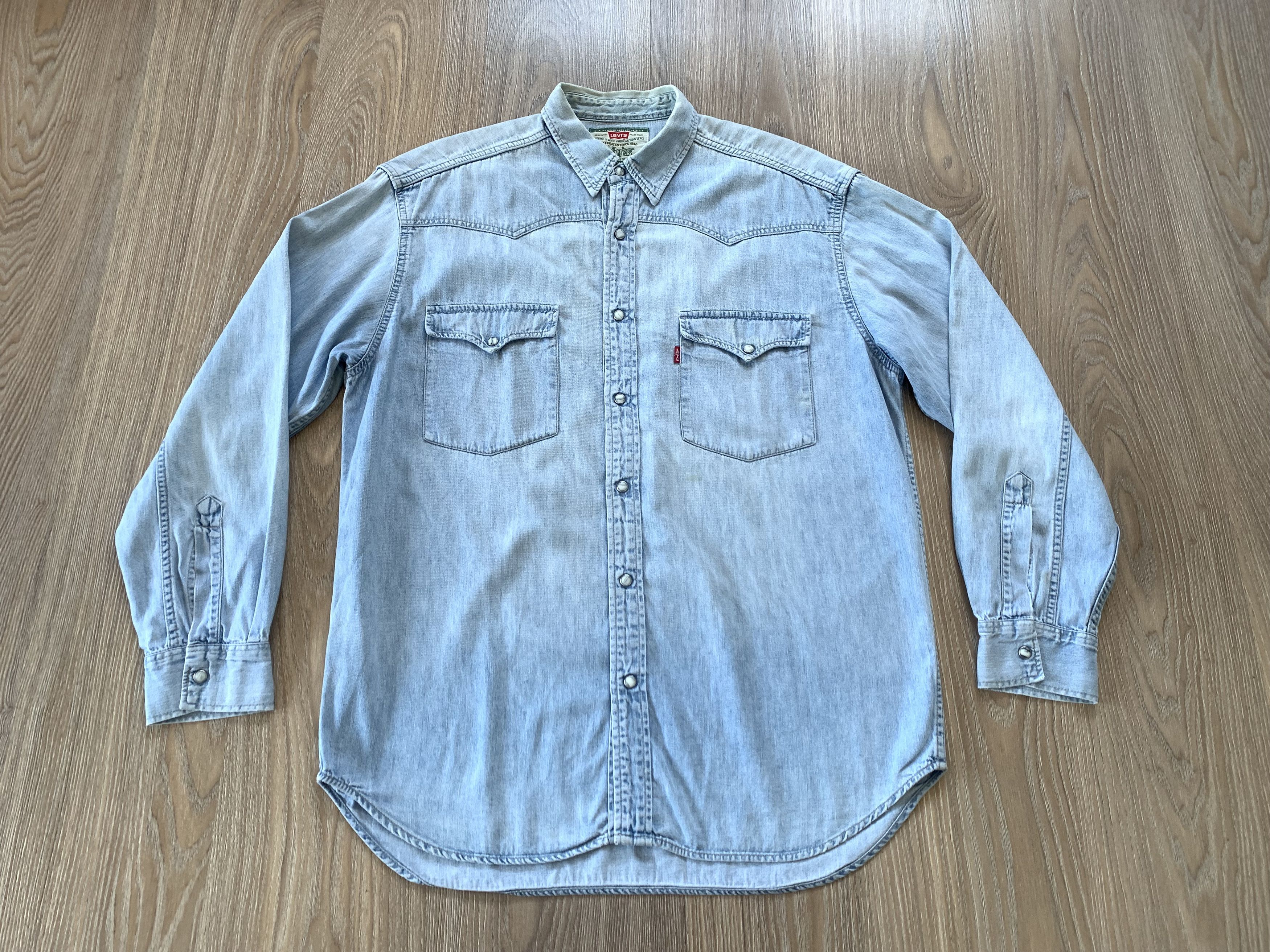 Levi's Men’s Levi’s Light Blue Vintage Western Denim Shirt Size US L / EU 52-54 / 3 - 2 Thumbnail