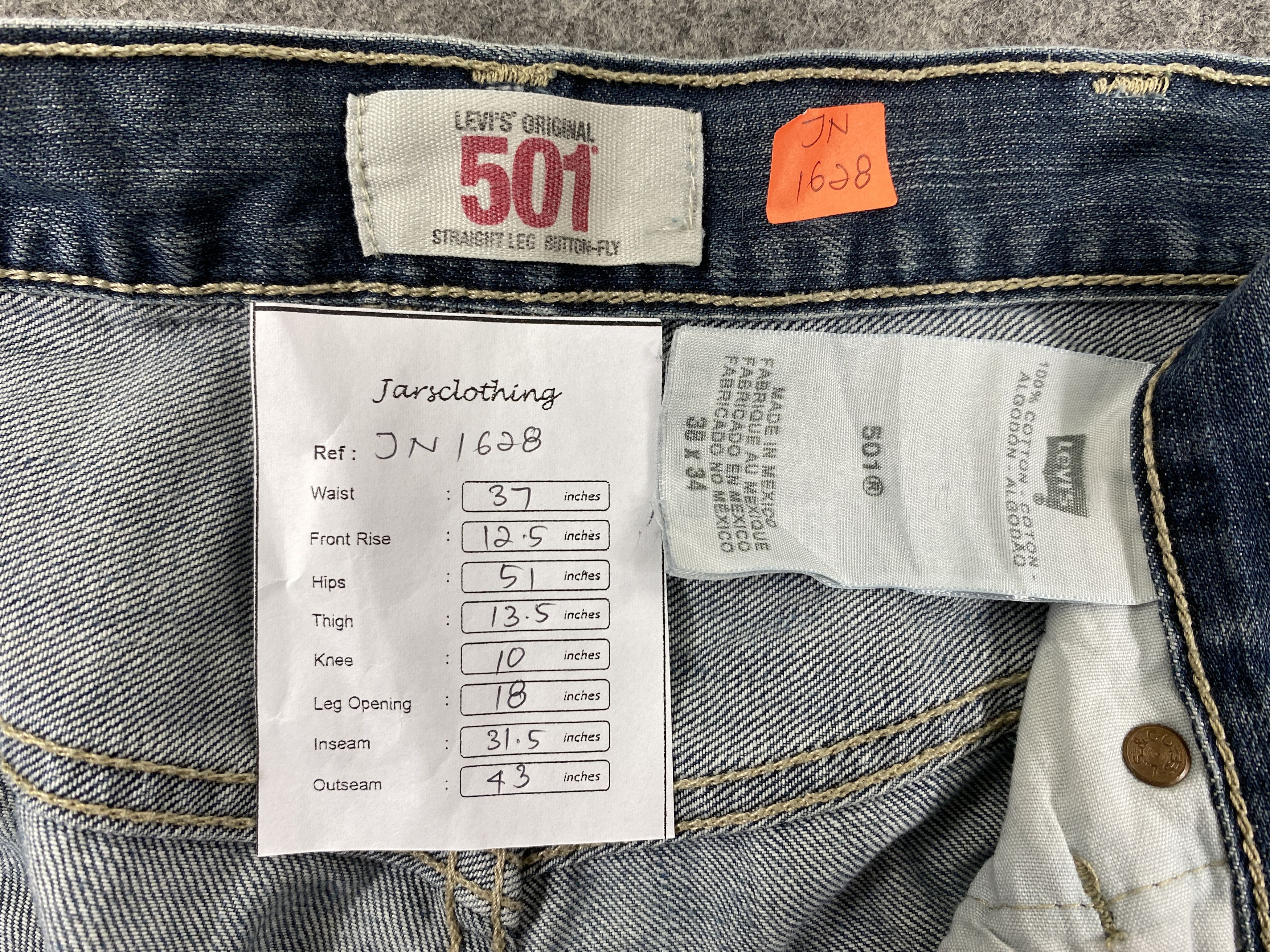 Levi's Distressed Blue Vintage Levi's 501 37x31.5 Denim -JN1628 Size US 37 - 8 Thumbnail