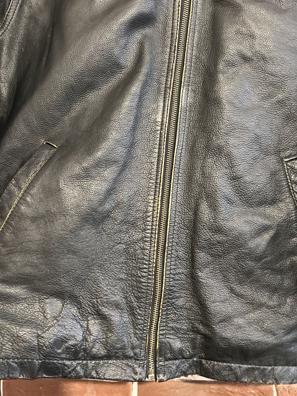 Vintage Rare Vintage Genuine Leather Boxy Cropped Jacket 90s Metal Size US M / EU 48-50 / 2 - 7 Thumbnail