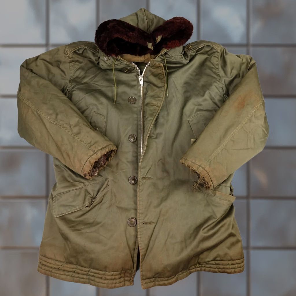 Vintage VINTAGE Nike Flight Coat Jacket Mens Large Green WW2 1940s Parka US Army Quilted Size US L / EU 52-54 / 3 - 1 Thumbnail