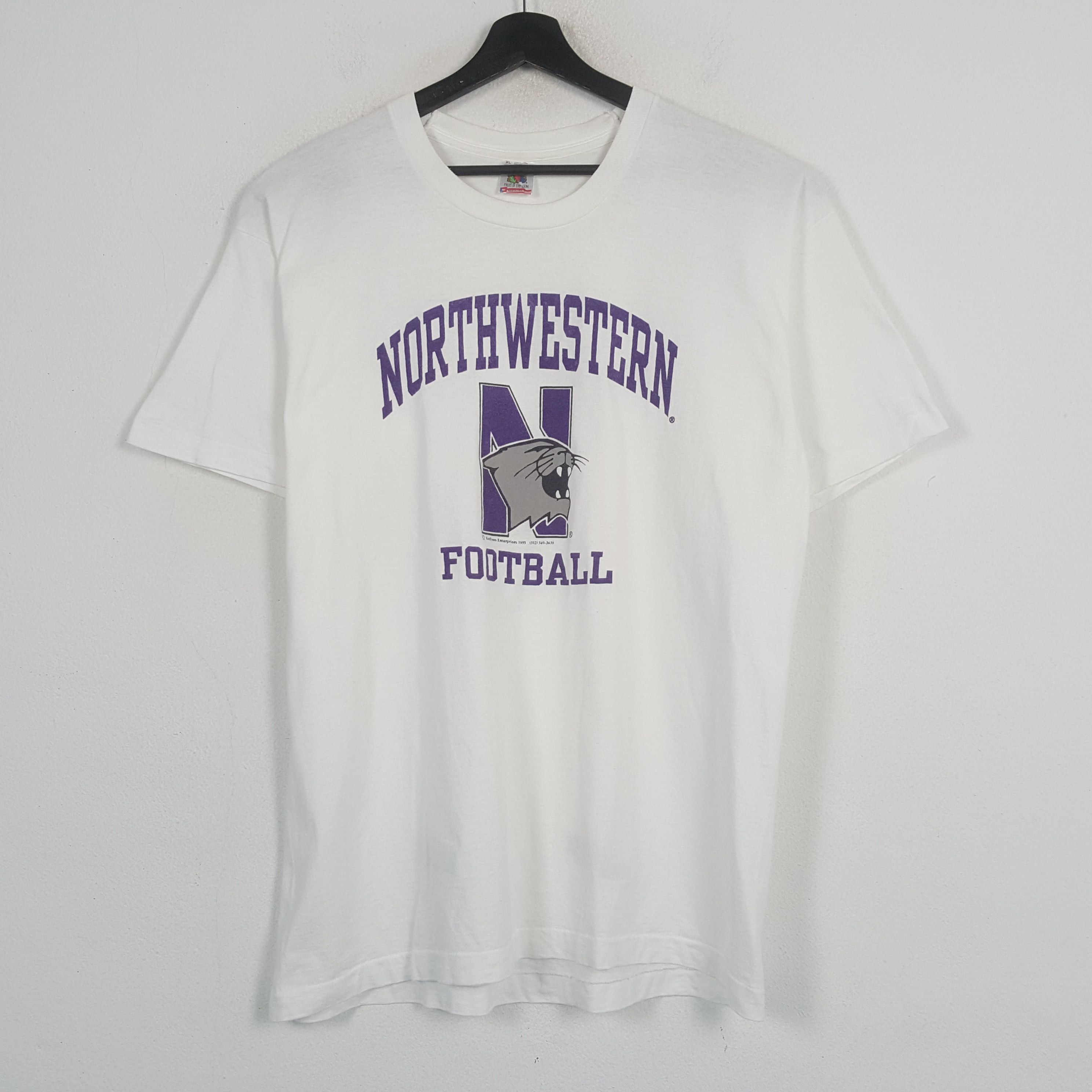 Vintage NORTHWESTERN FOOTBALL Vintage Tshirt C285N58 Size US L / EU 52-54 / 3 - 1 Thumbnail