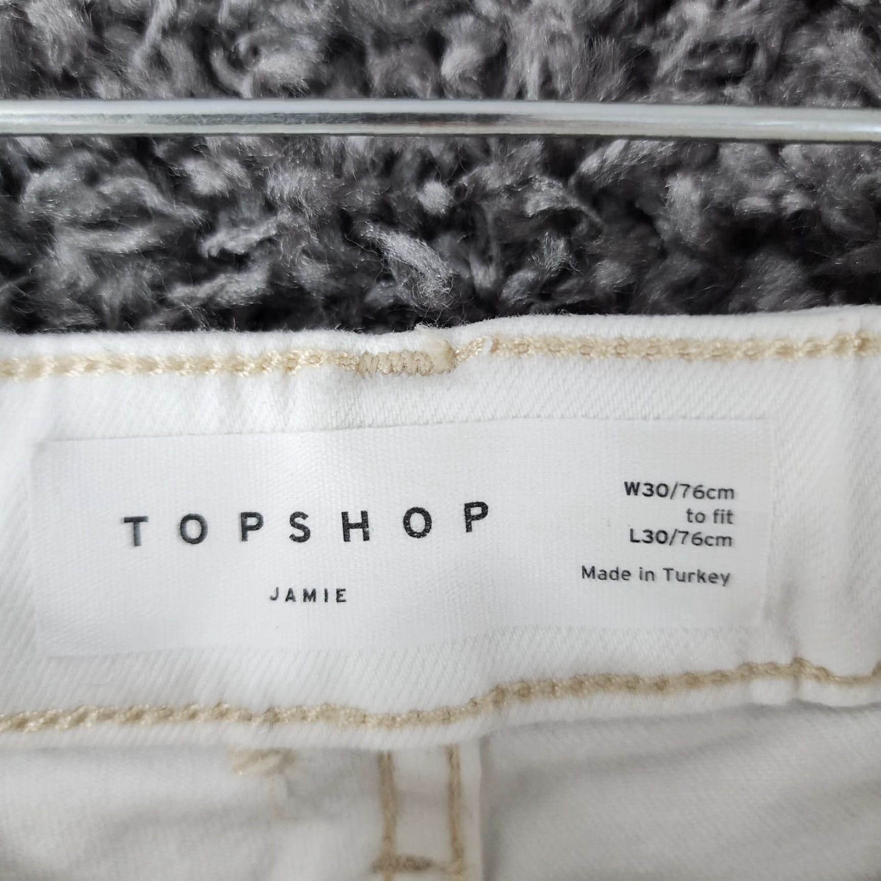 Topshop Topshop Jamie Jeans Womens Skinny White 29x28 Color White 29 Inseam 28in size 29 Regular Size 29" - 4 Thumbnail