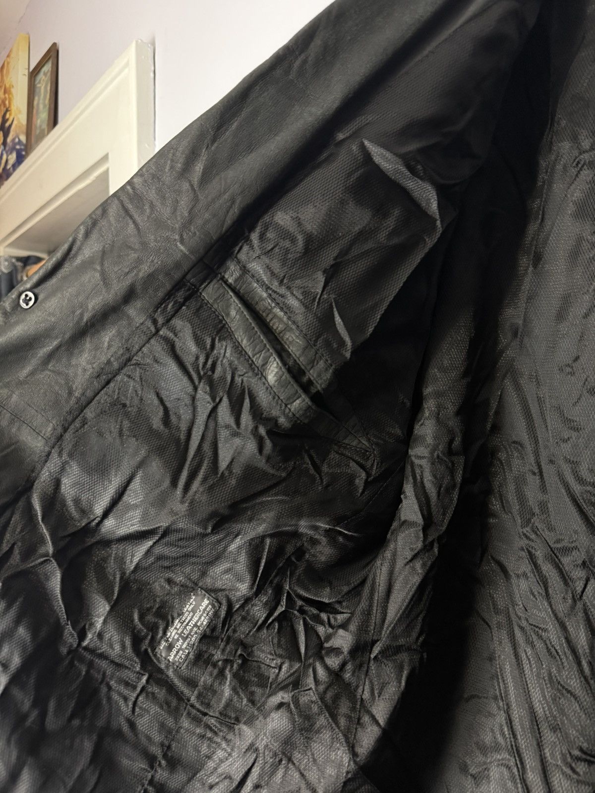 Remy Remy Leather Blazer Black Size 46 Rare Retail $1250.00 Size 46L - 8 Thumbnail