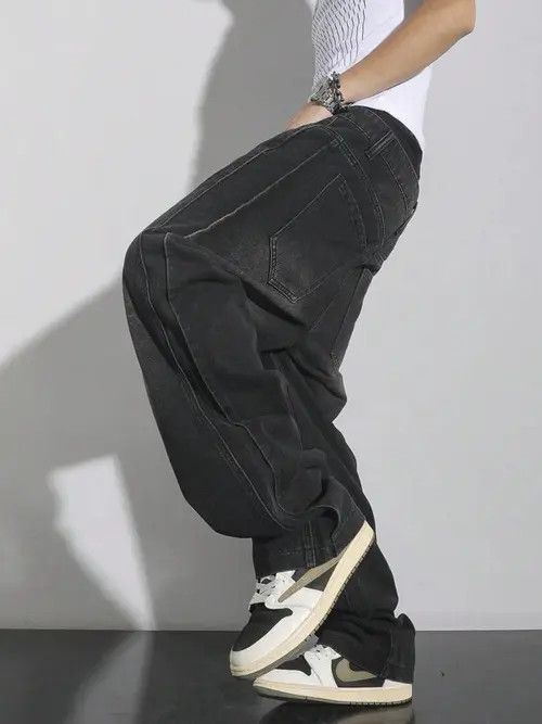 Japanese Brand Vintage Washed Retro Wide Leg Y2k Denim Jeans Size US 34 / EU 50 - 3 Thumbnail