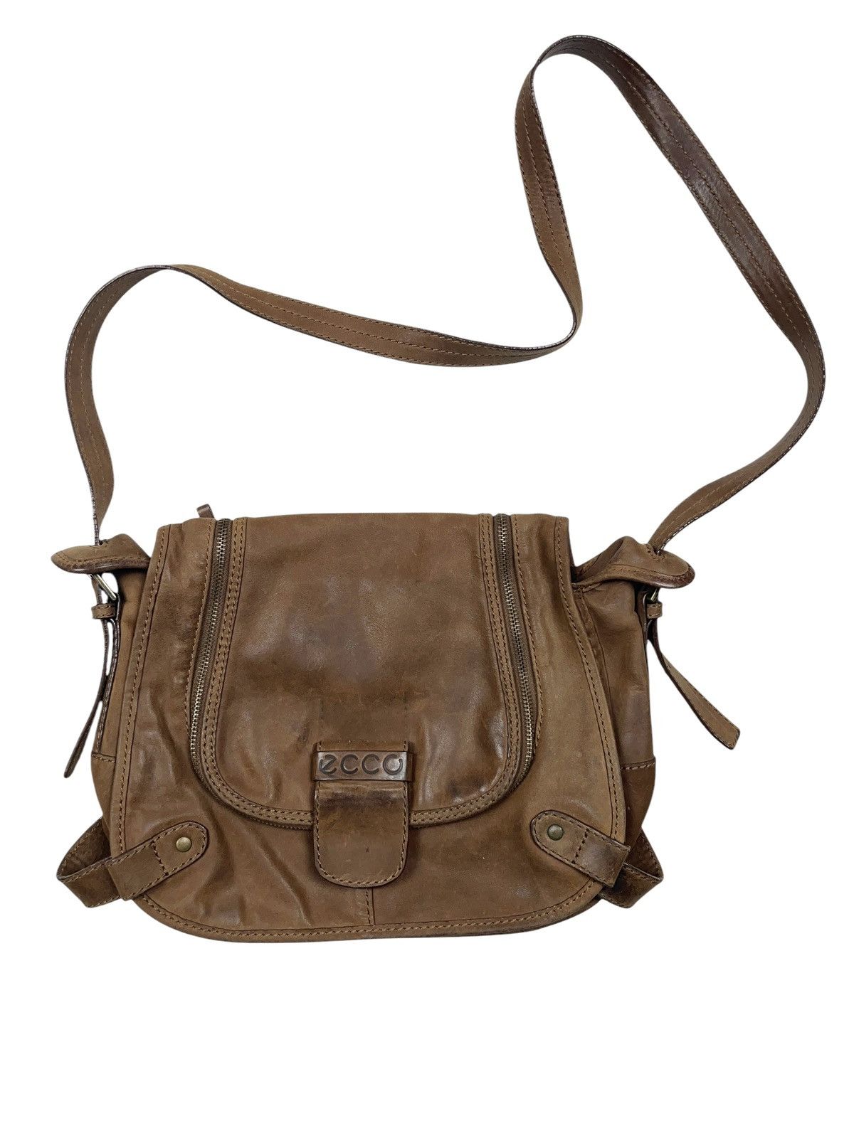 Ecco × Leather × Vintage Vintage Ecco Leather Messenger Bag Size ONE SIZE - 1 Thumbnail