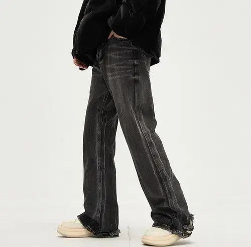 Jean Faded Black Ripped Flare jeans Size US 32 / EU 48 - 6 Thumbnail