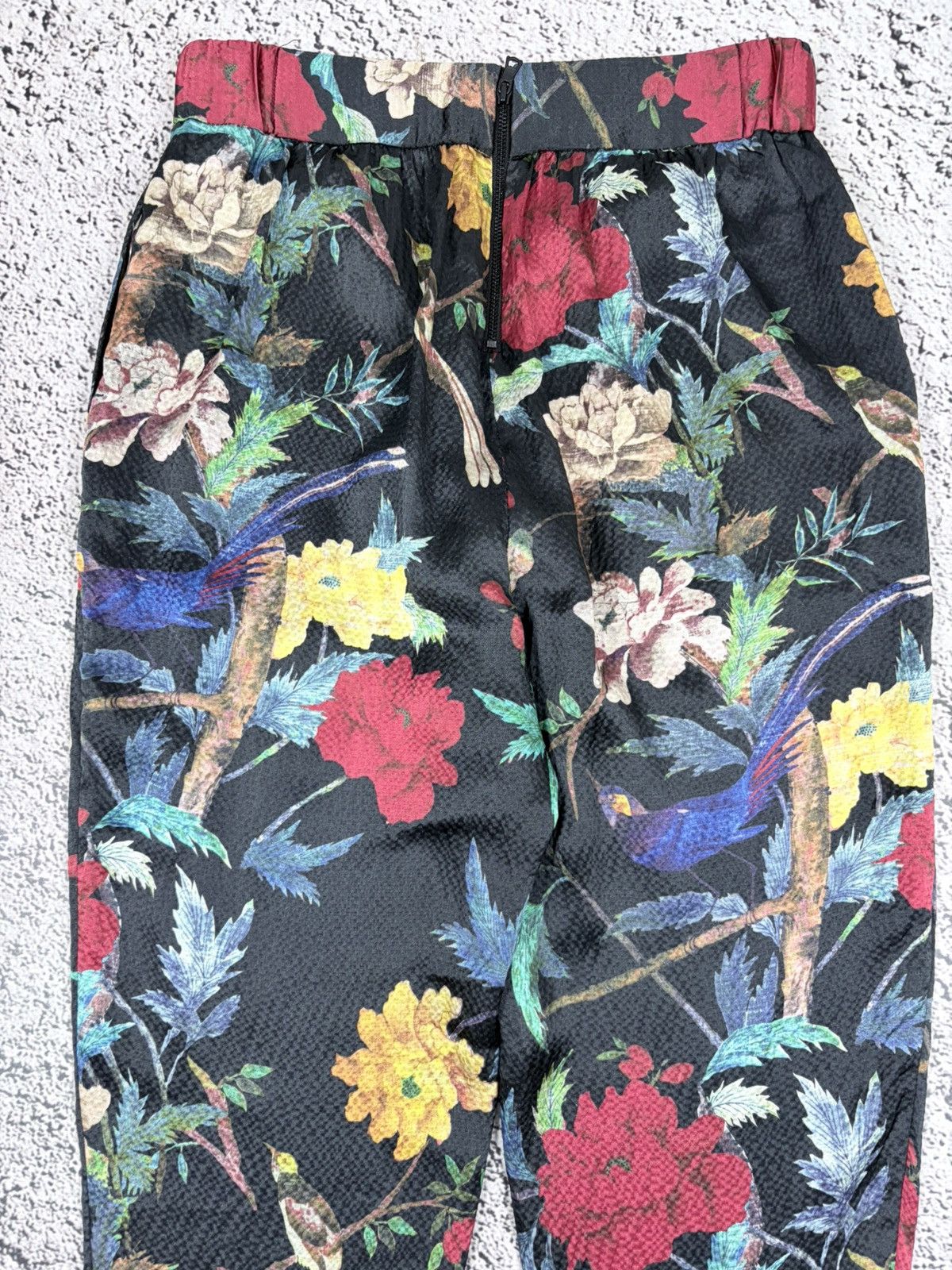 Alice + Olivia Alice Olivia Silk Floral Jacquard High Waist Pants Size 28" / US 6 / IT 42 - 7 Thumbnail