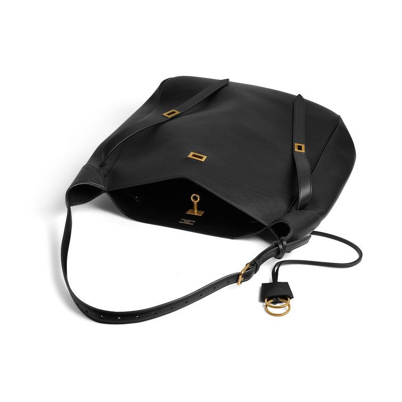 Balenciaga o1srvl11e0326 Size: OS / Bel Air Large Hobo Bag in Black Size ONE SIZE - 4 Thumbnail
