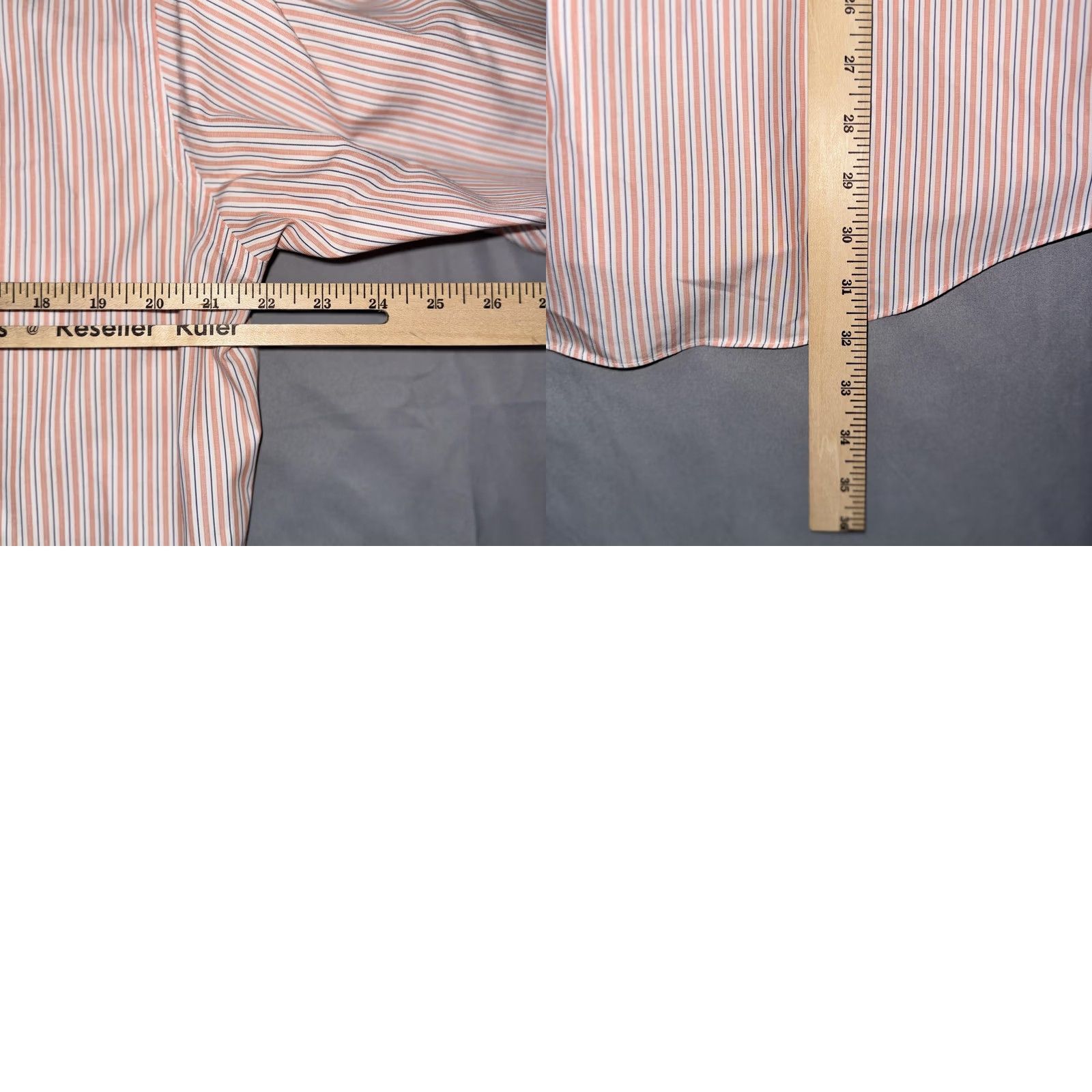 Brooks Brothers Brooks Brothers Shirt Mens 16.5 32/33 Striped Milano Non Iron Supima Dress Shirt Size 46R - 8 Thumbnail