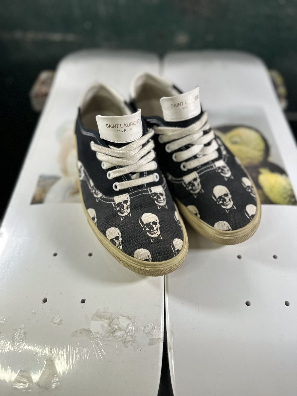 【SAINT LAURENT】LOW-TOP SNEAKERS Saint Laurent Paris Mens Palm Tree Beach Low Top Sneakers