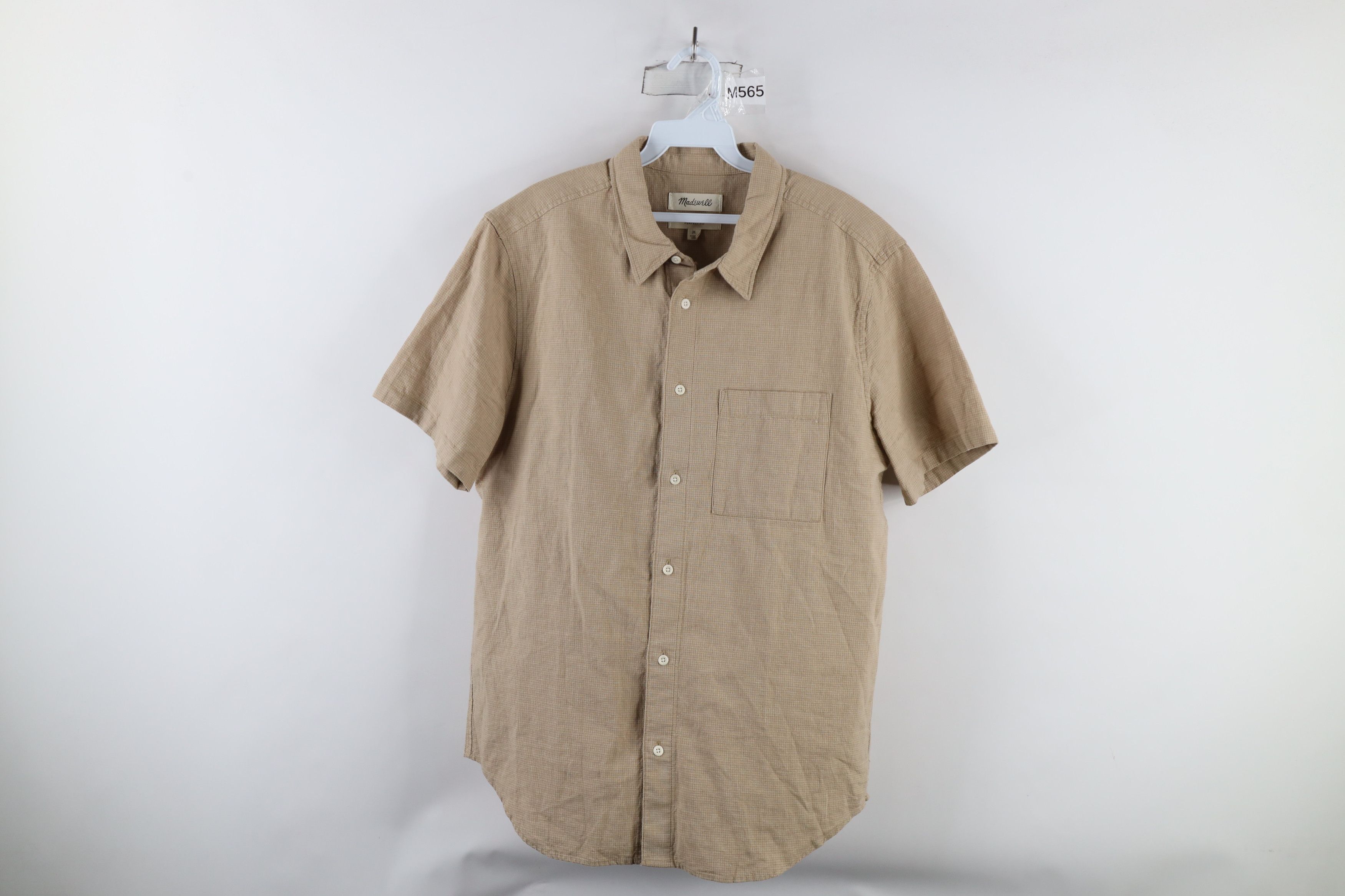 Madewell × Vintage Madewell Fit Linen Blend Short Sleeve Collared Button Shirt Size US M / EU 48-50 / 2 - 1 Thumbnail