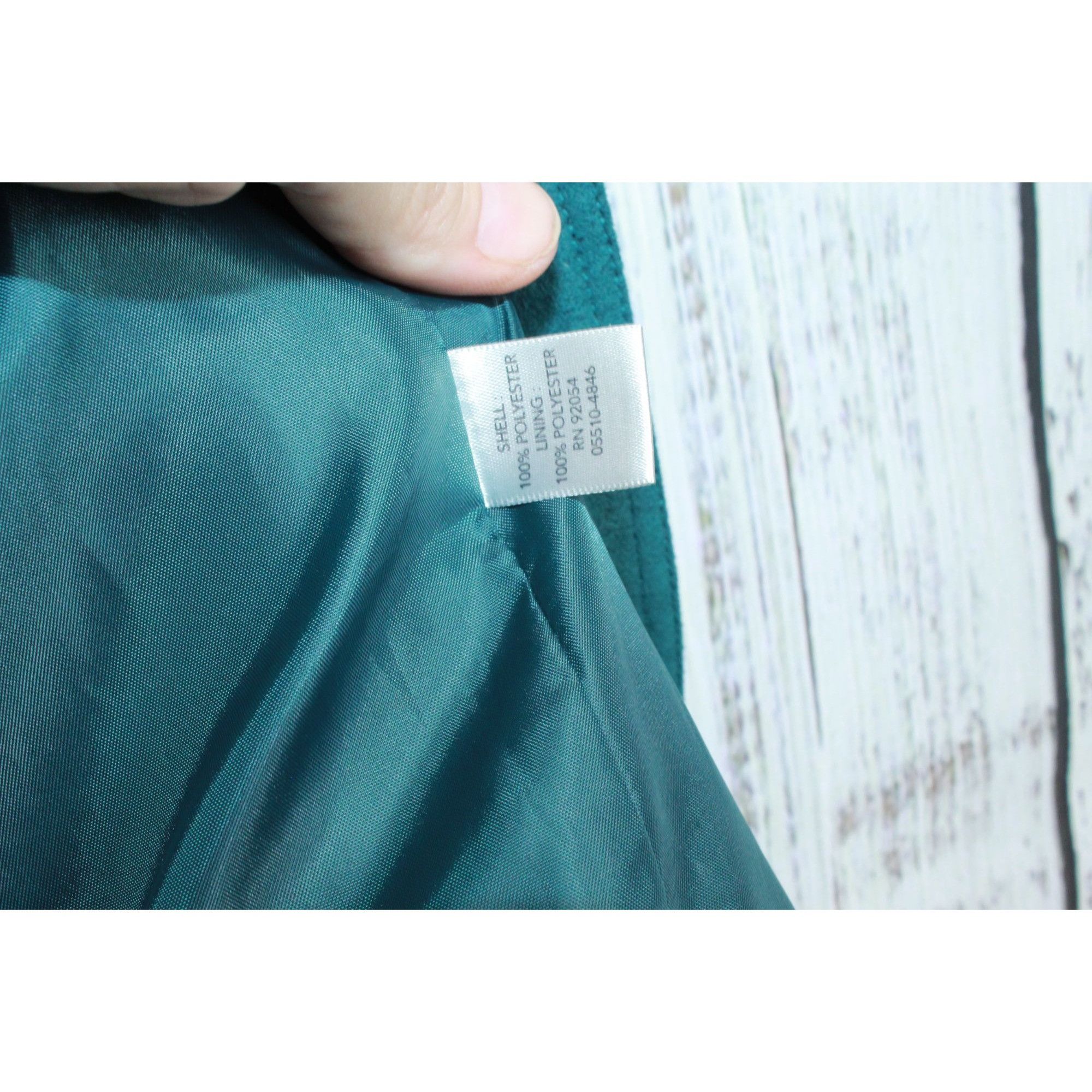 Other Christopher & Banks Green Suede Ruffle Button Jacket Size M / US 6-8 / IT 42-44 - 4 Thumbnail