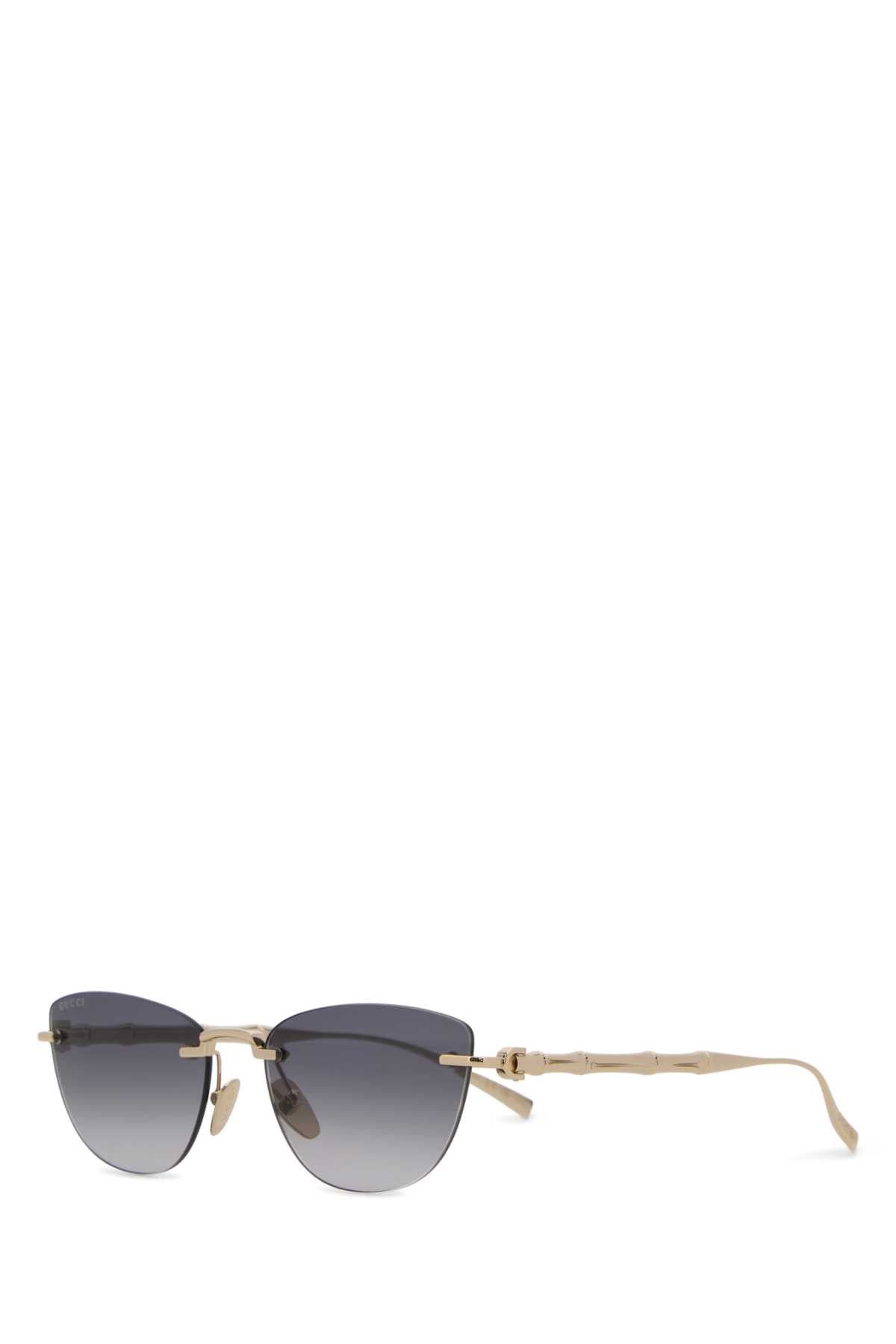 Gucci Gold Metal Sunglasses Size ONE SIZE - 1 Thumbnail