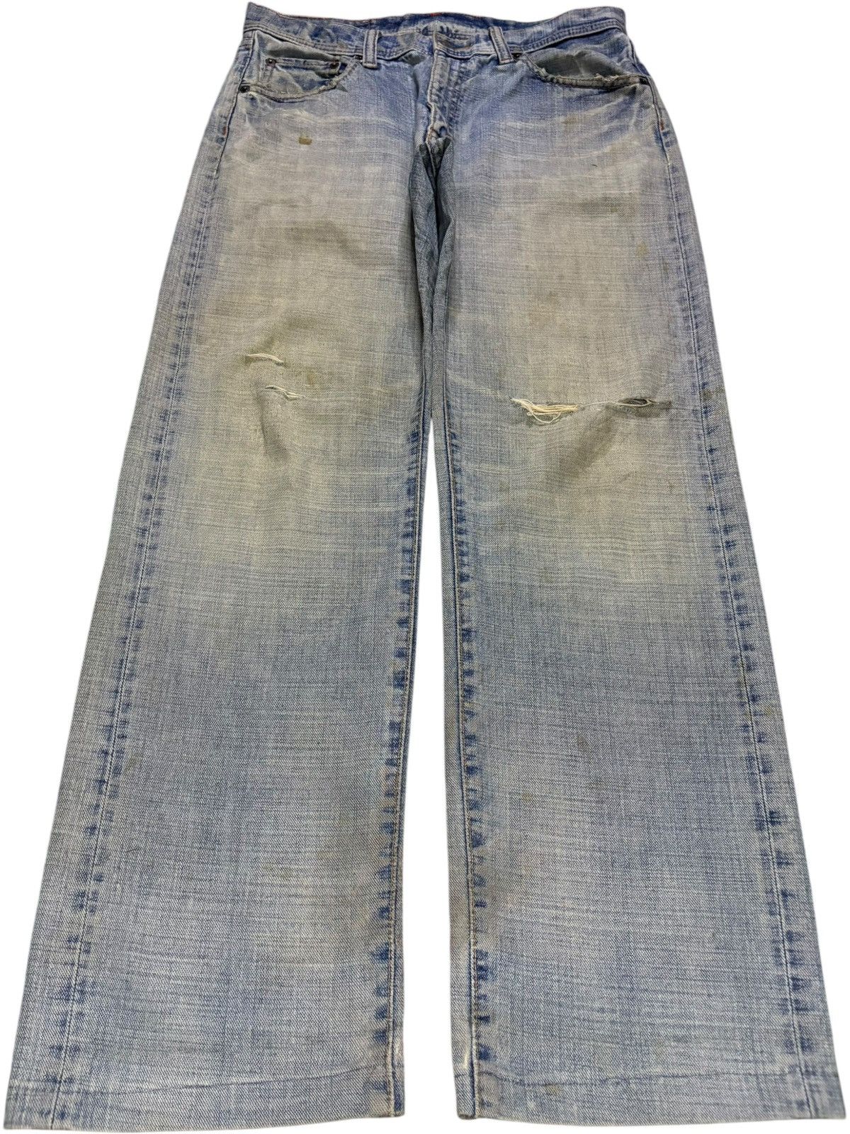 Japanese Brand Vintage Japanese Brand Mud Wash Distressed Loose Baggy Jeans Size US 30 / EU 46 - 1 Thumbnail