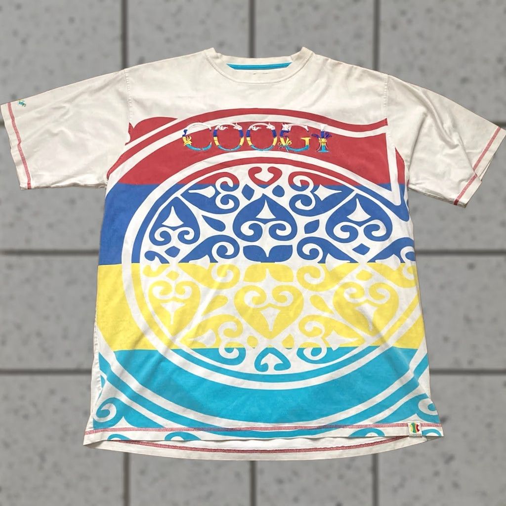 Coogi VINTAGE COOGI T-Shirt All Over Print Embroidered Geometric 90s 3XL White Men's Short Sleeve Crew Neck Re laxed Fit Size US XXL / EU 58 / 5 - 1 Thumbnail