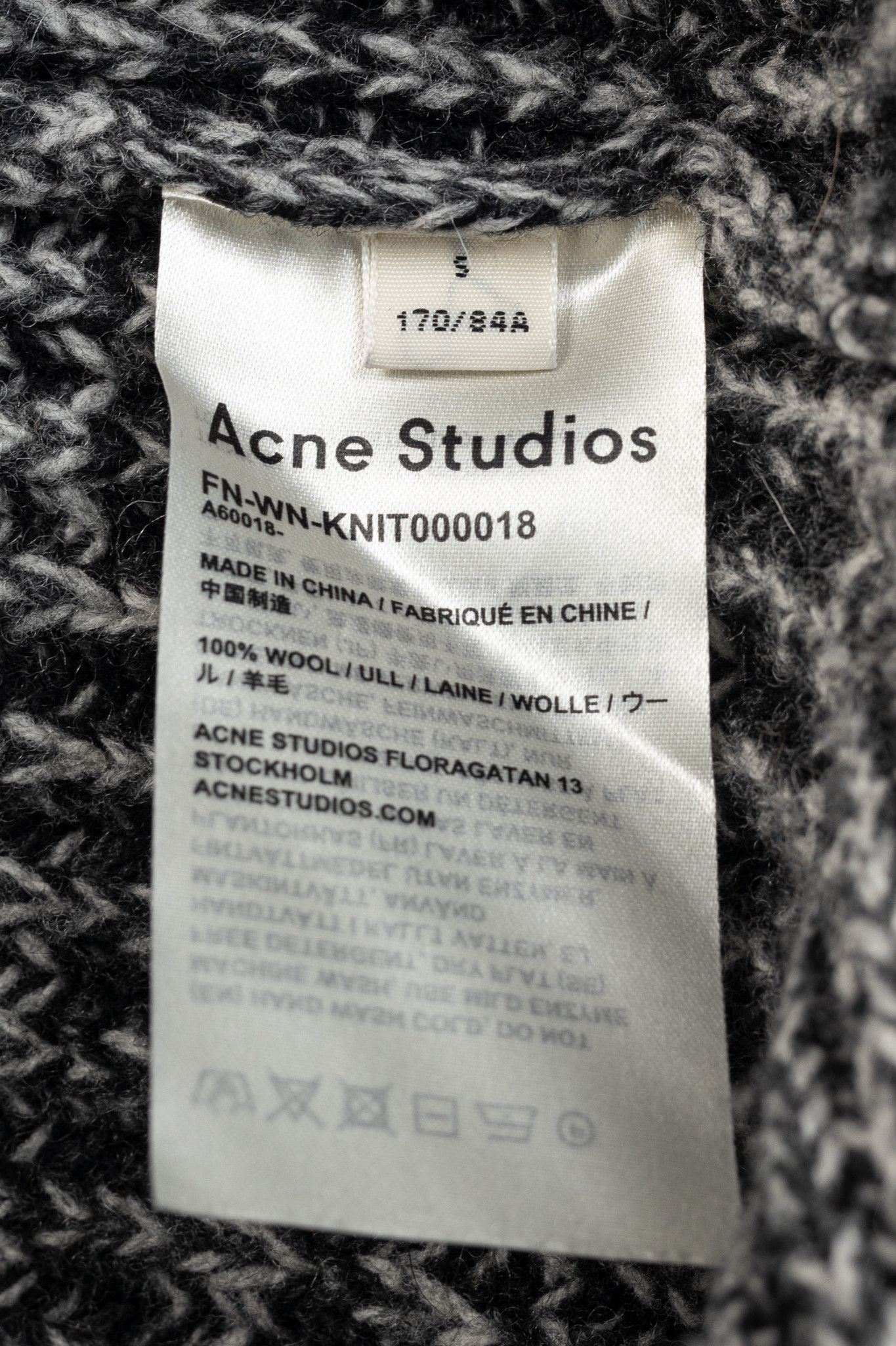 Acne Studios Acne Studios Grey Wool Ribbed Turtleneck Sweater Size S / US 4 / IT 40 - 9 Thumbnail