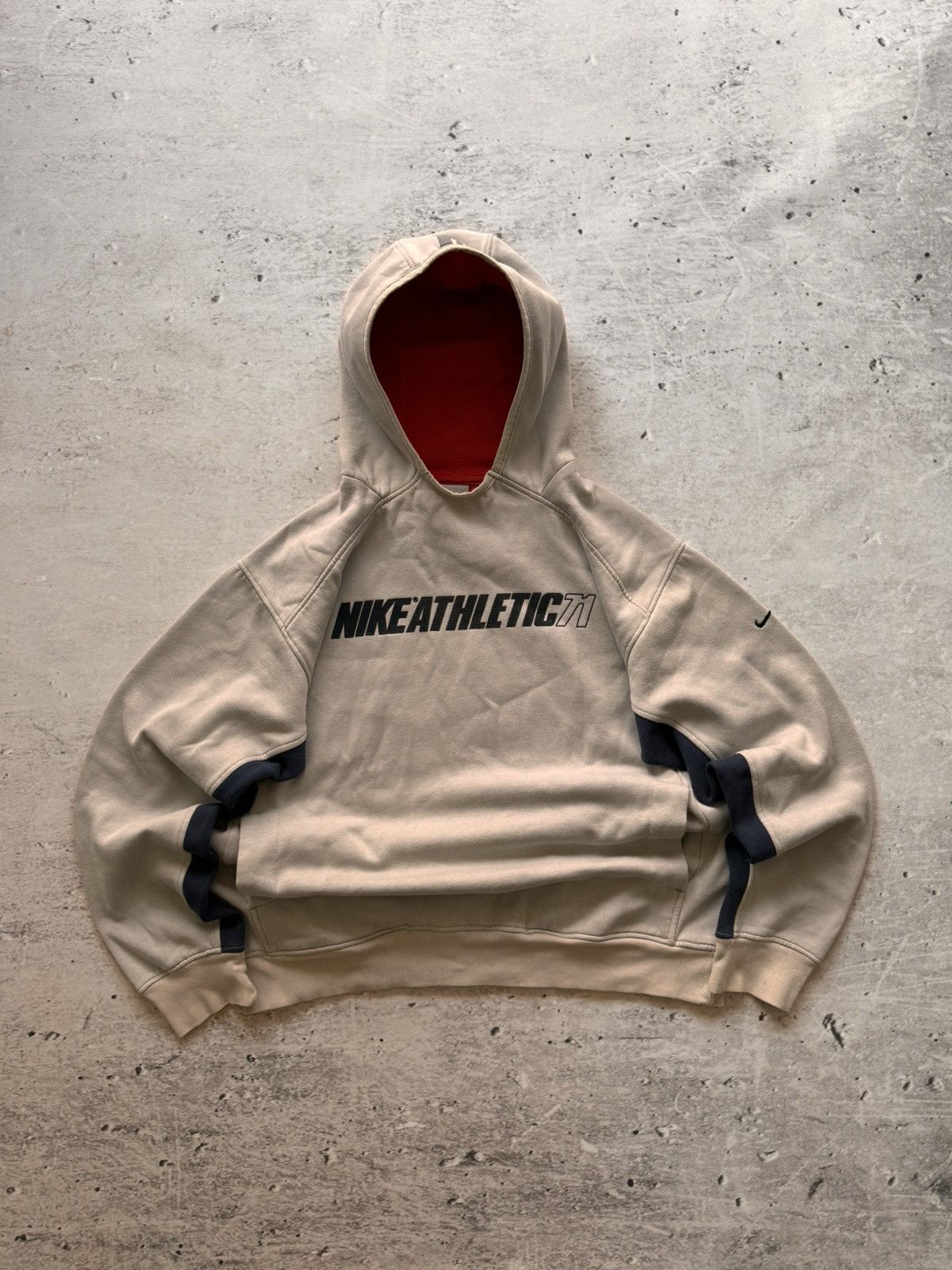 Nike × Vintage NIKE VINTAGE CENTER LOGO OVERSIZE BOXY HOODIE Size US L / EU 52-54 / 3 - 1 Thumbnail