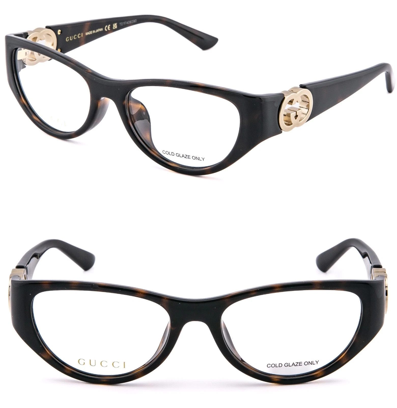 Gucci GUCCI GG1825O 1825 Brown GG Logo Unisex Eyeglasses 002 Size ONE SIZE - 1 Thumbnail