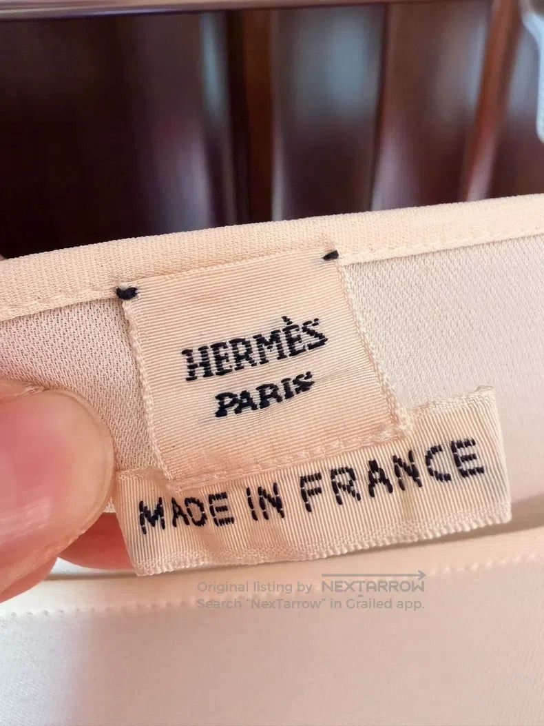 Hermes Hermes Silk Long Sleeve Top, 100% Silk Size XXS / US 00 / IT 34 - 4 Thumbnail