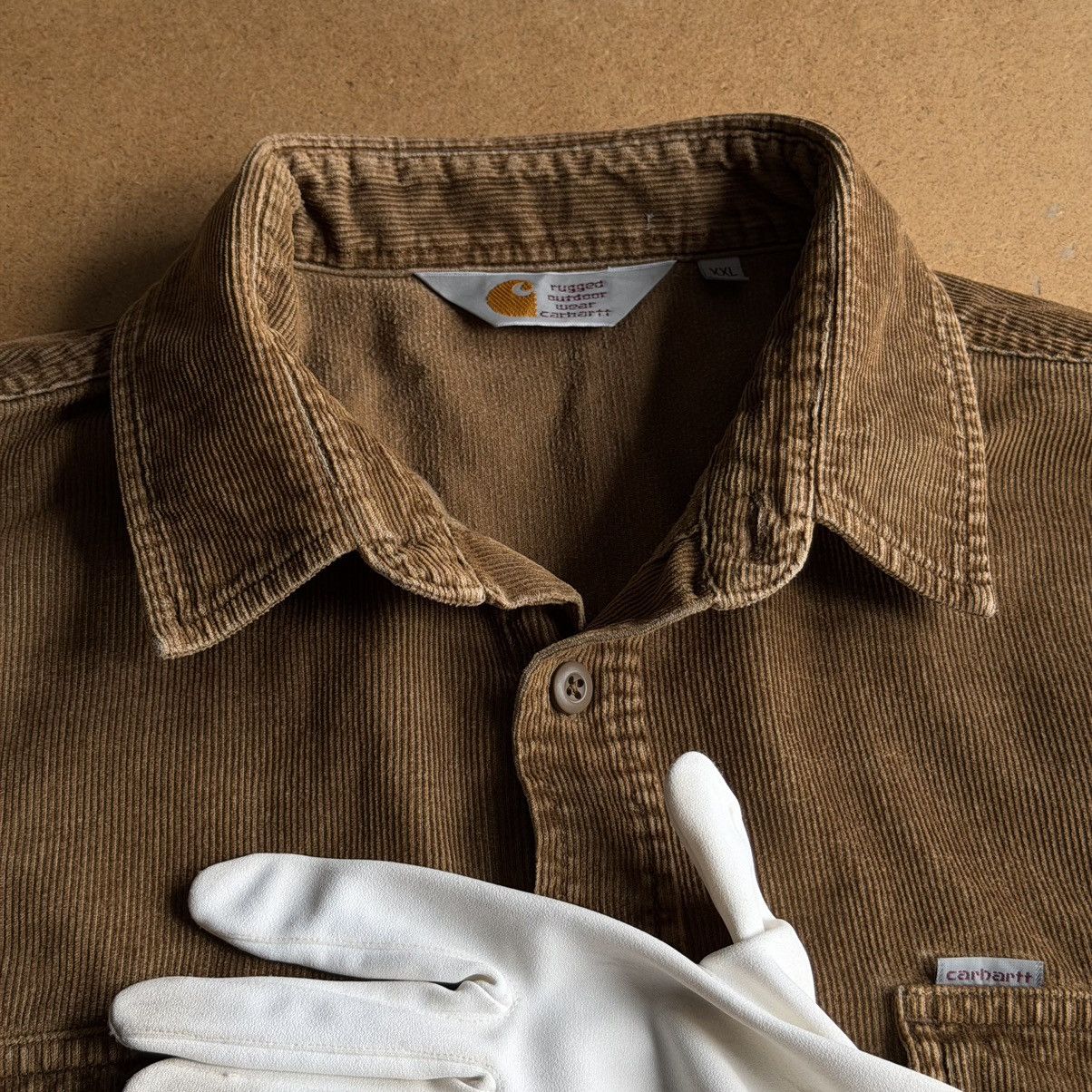 Carhartt Vintage Carhartt Corduroy Job Shirt Jacket Brown Size US XXL / EU 58 / 5 - 3 Thumbnail