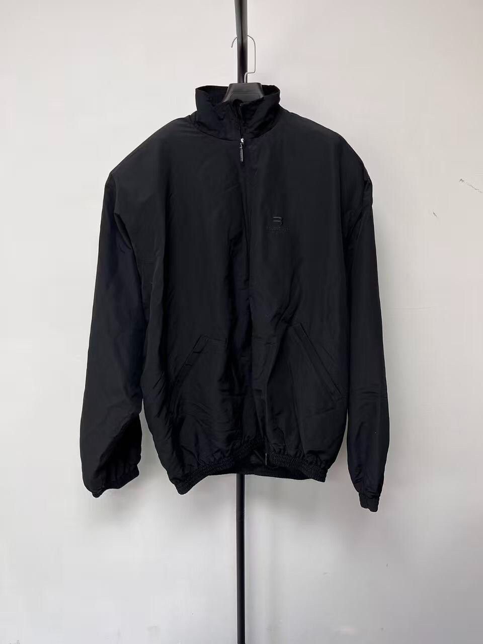 Balenciaga Balenciaga Black Zip Stand-Collar Jacket Size US XL / EU 56 / 4 - 1 Thumbnail