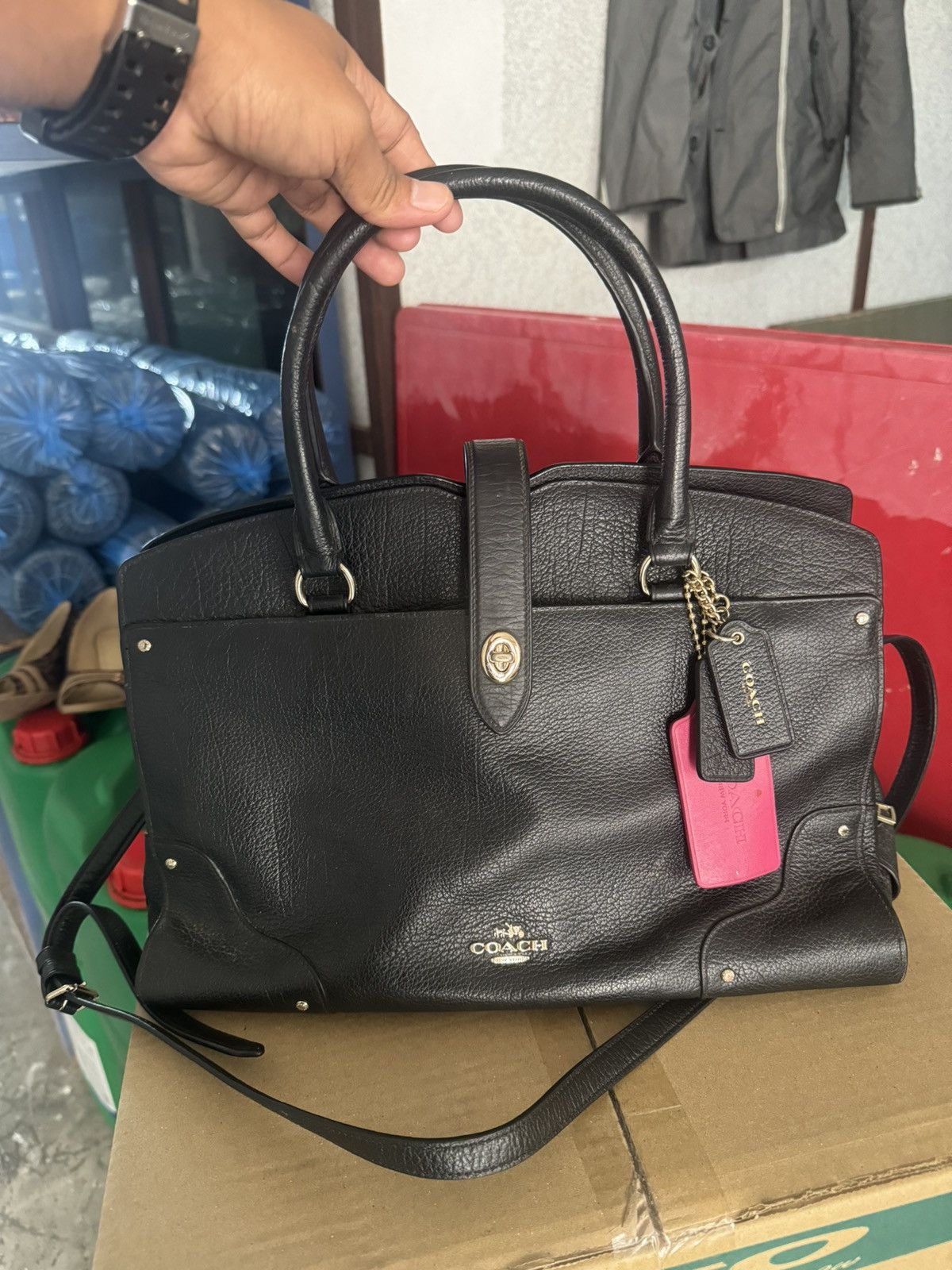 Coach × Designer Coach HandBag Full Leather Size ONE SIZE - 1 Thumbnail