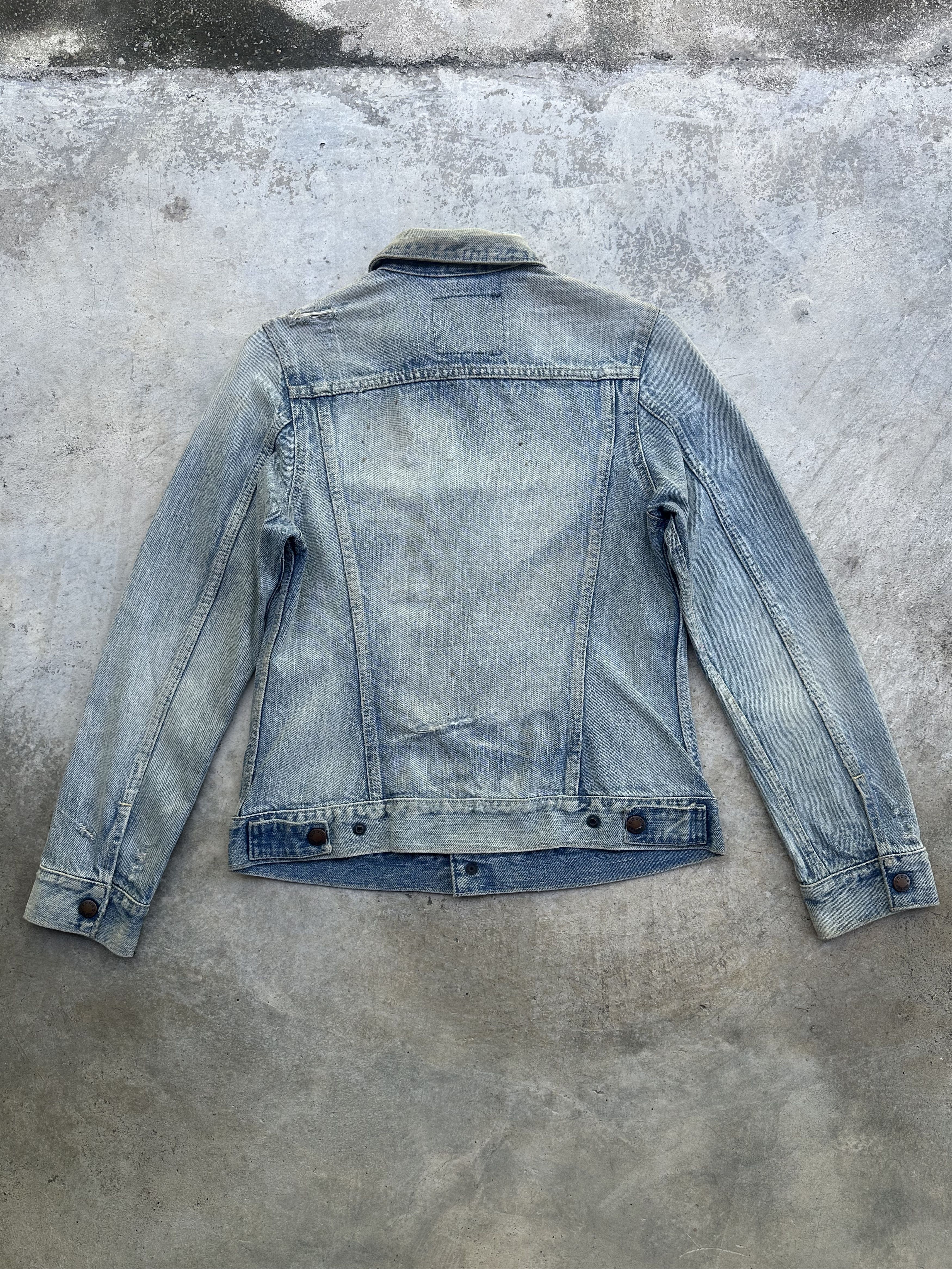 If Six Was Nine Vintage RNA Distressed Denim Snap Button Patina Jacket Jeans Size US M / EU 48-50 / 2 - 2 Thumbnail