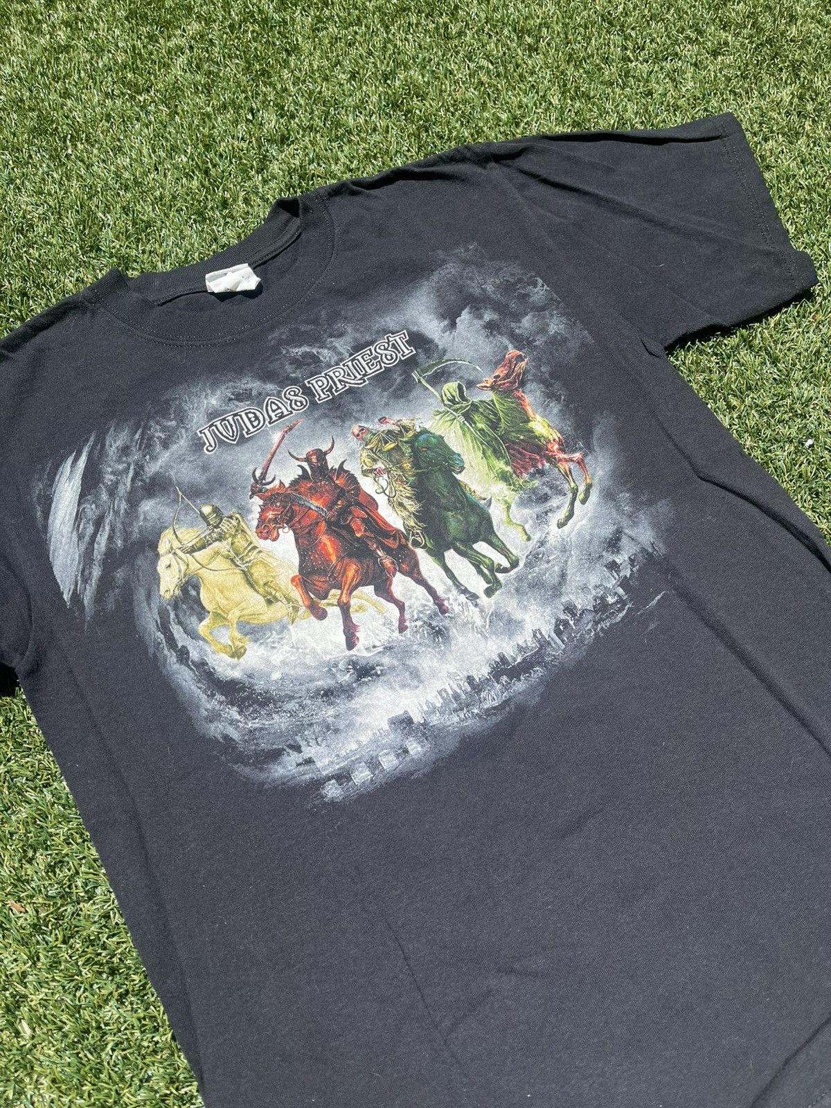 Band Tees × Vintage VTG 00’s Judas Priest Nostradamus Four Horsemen Band Tee Size US M / EU 48-50 / 2 - 4 Thumbnail
