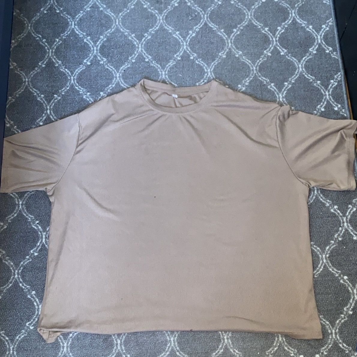Shein 🤎 Ribbed Oversized T-Shirt – Beige/Tan Barely Worn Size XL / US 12-14 / IT 48-50 - 6 Thumbnail